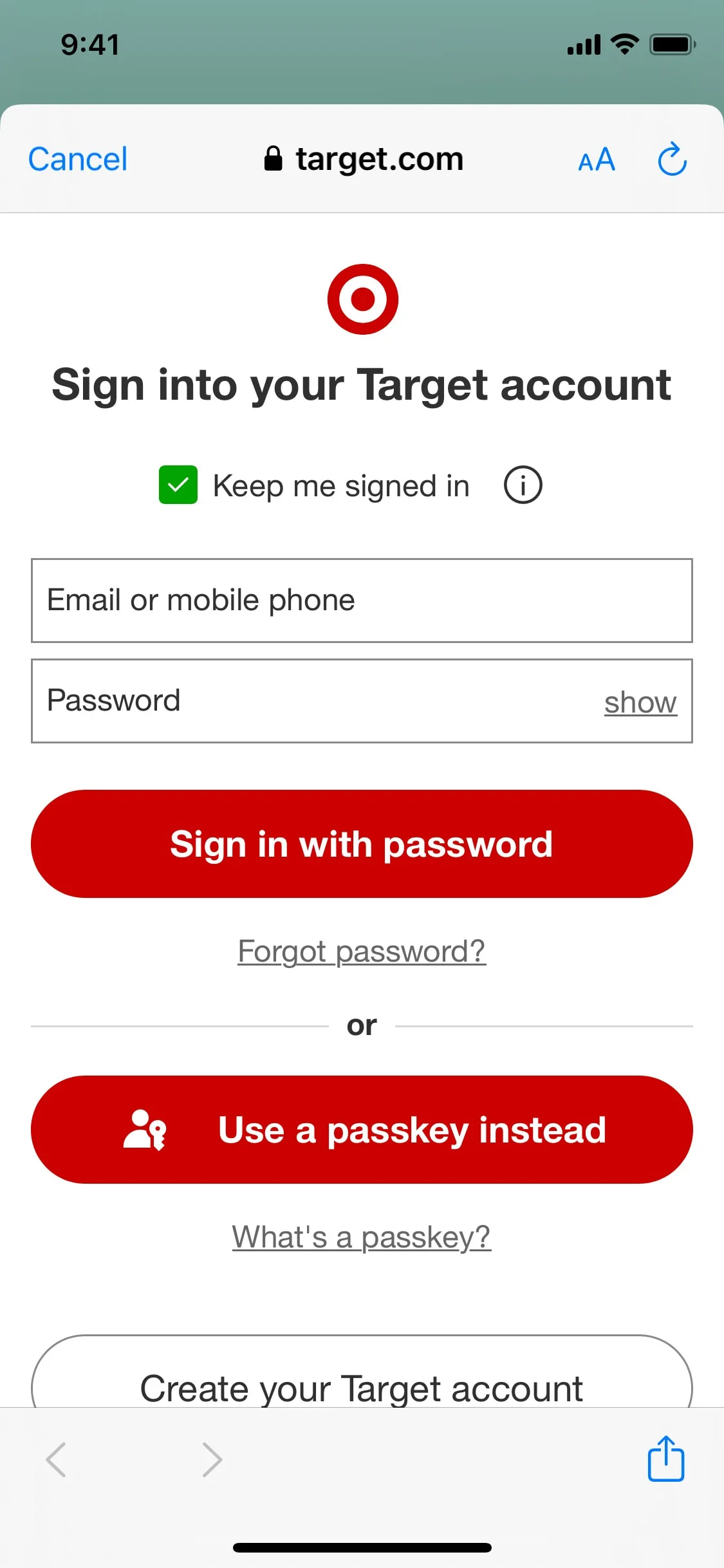 Target iOS screen 4