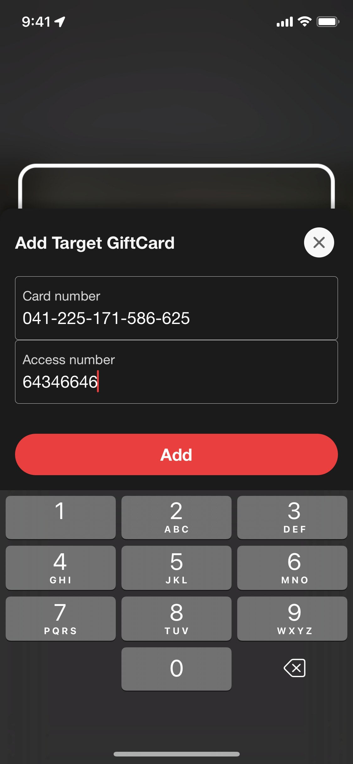 Target iOS screen 498