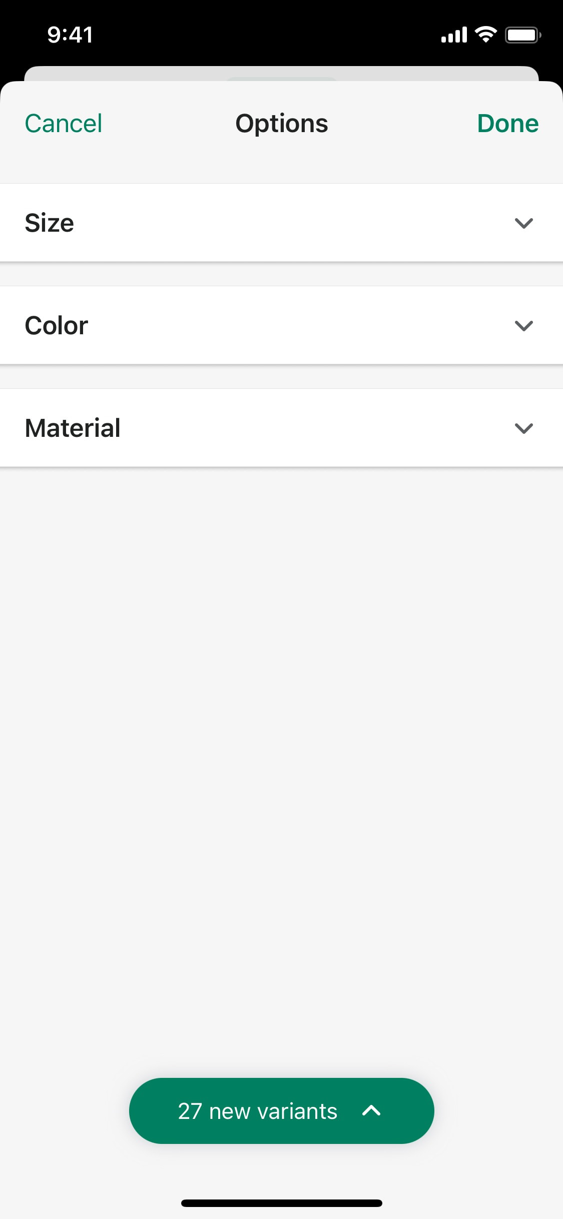 Shopify iOS screen 460