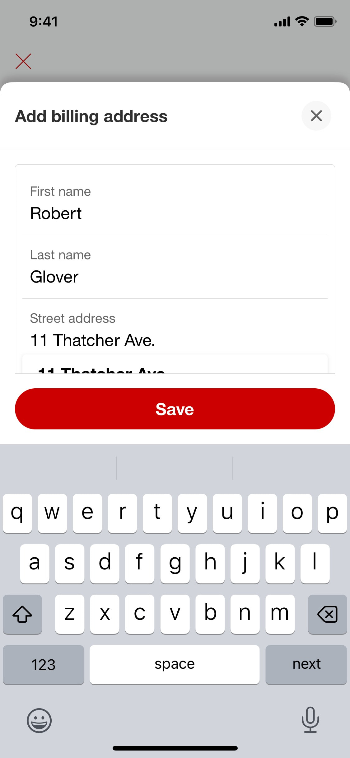 Target iOS screen 436