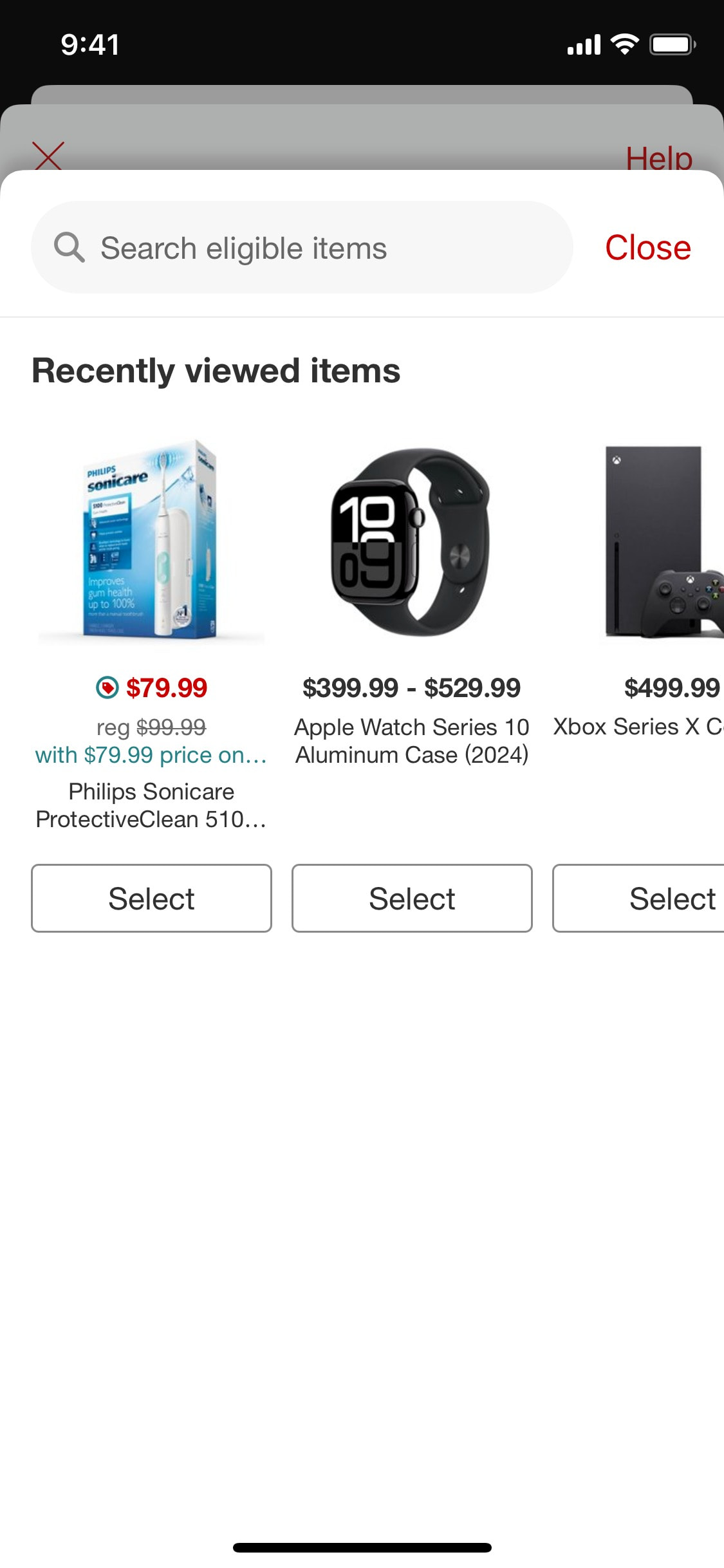Target iOS screen 453