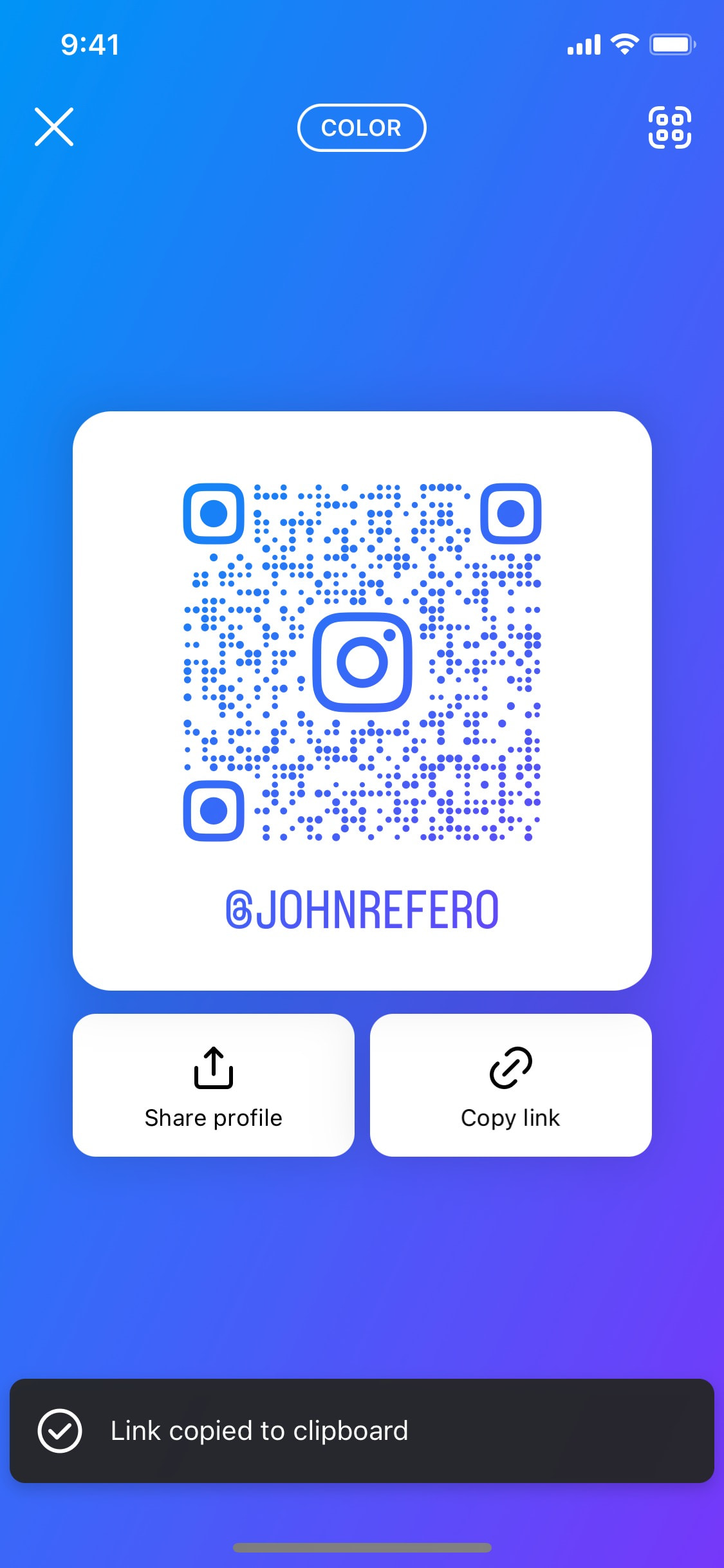 Instagram iOS screen 21