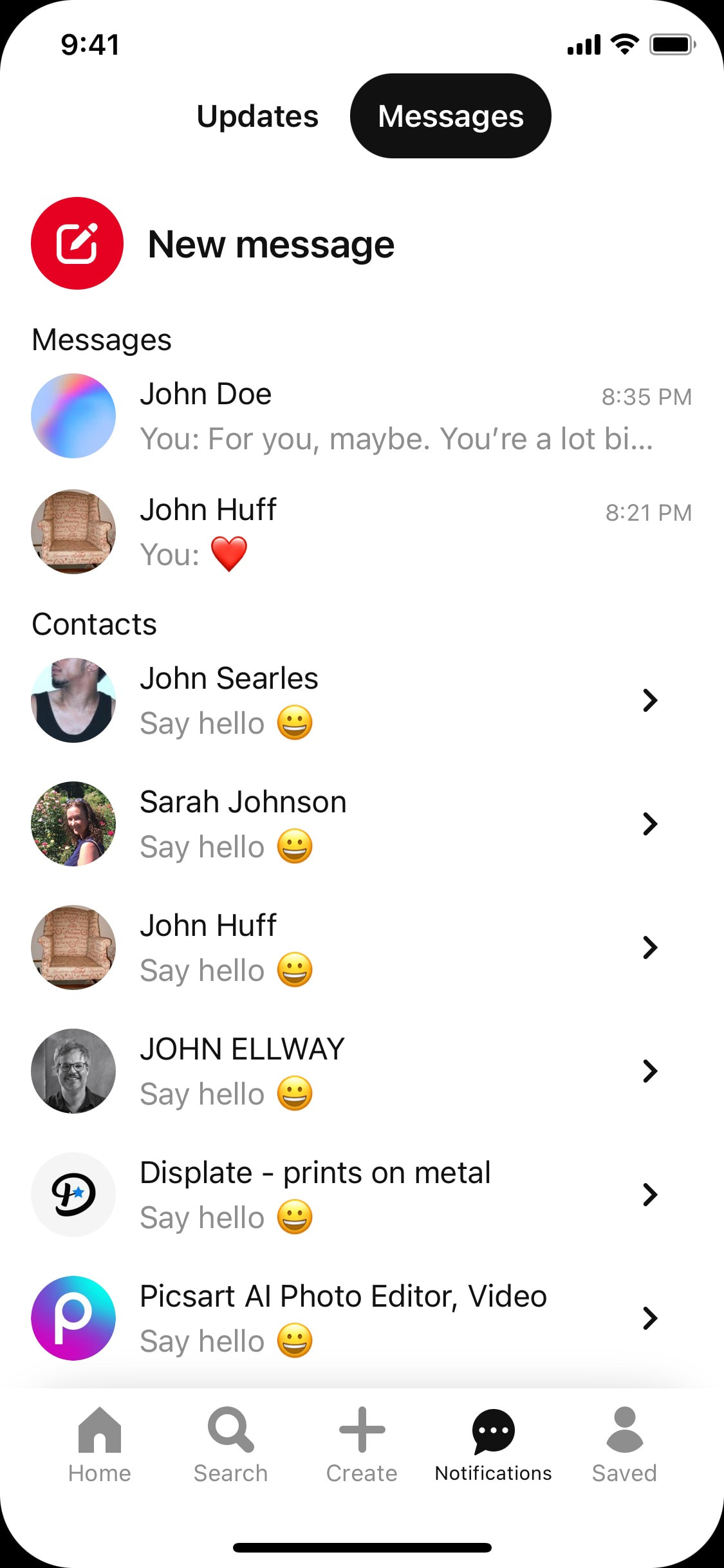 Pinterest iOS screen 408