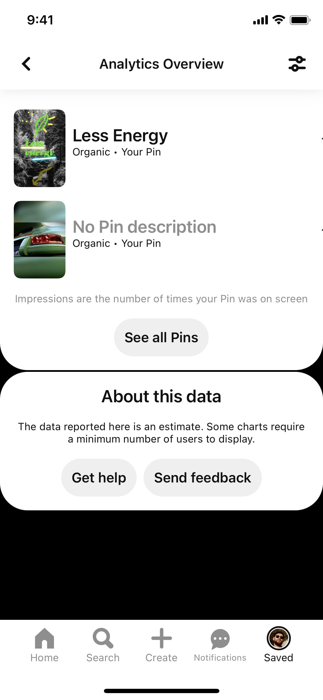 Pinterest iOS screen 126