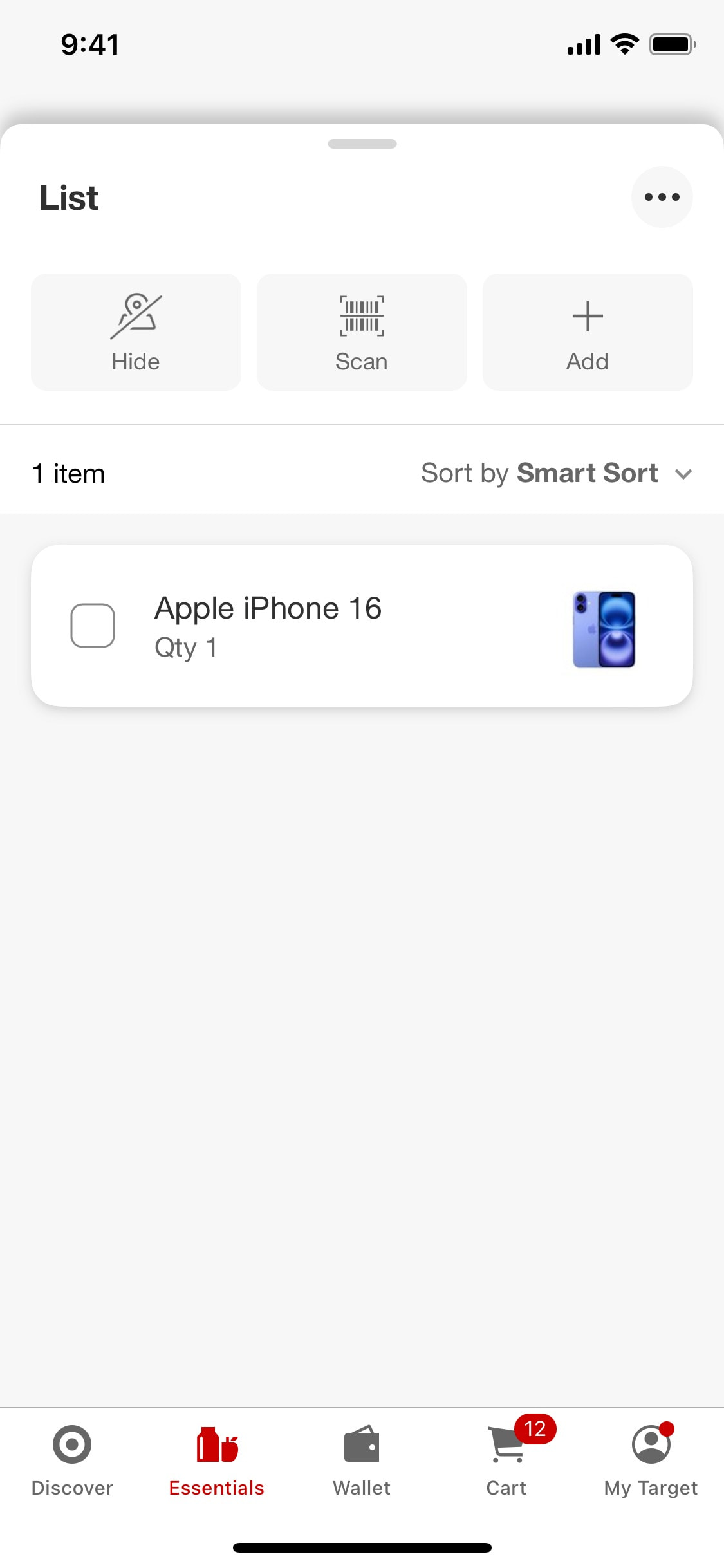 Target iOS screen 522