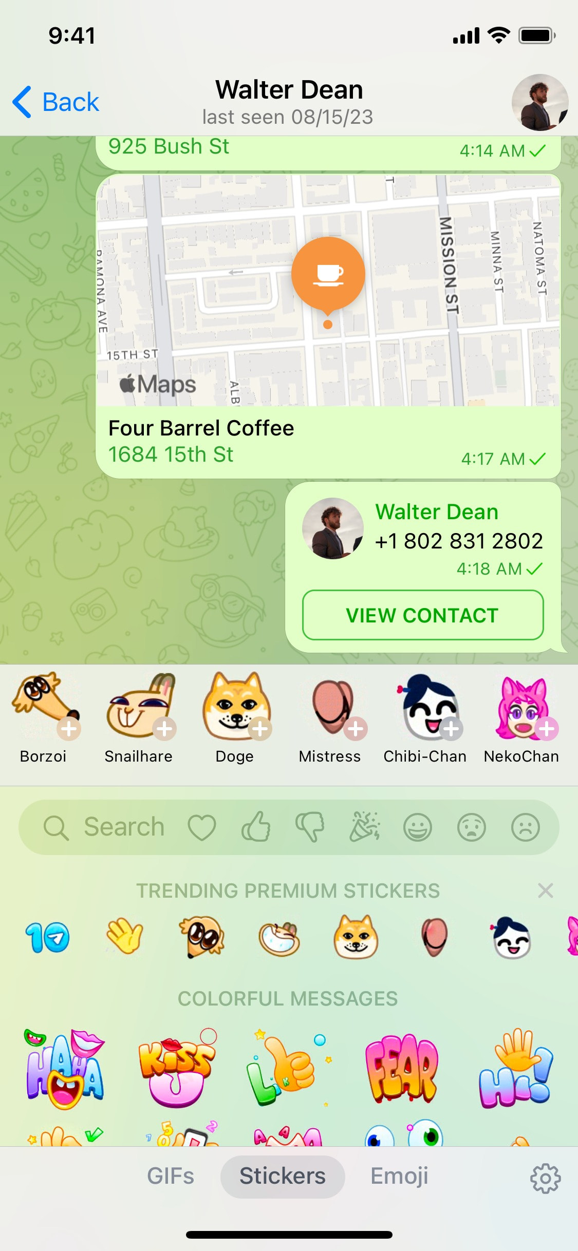 Telegram iOS screen 363