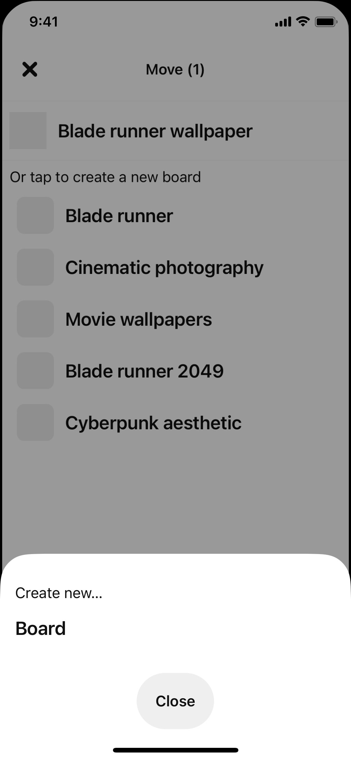 Pinterest iOS screen 314