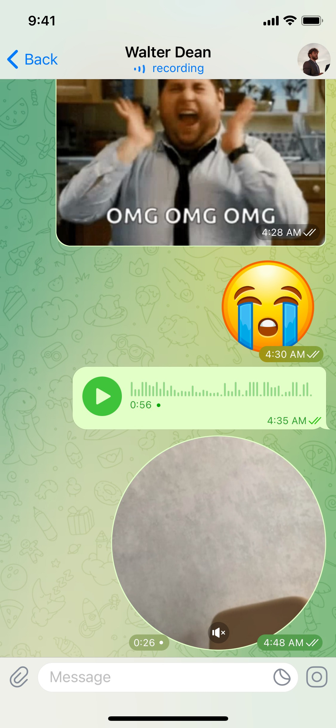Telegram iOS screen 545