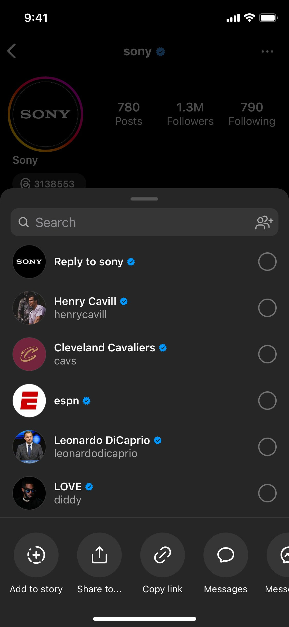 Instagram iOS screen 9