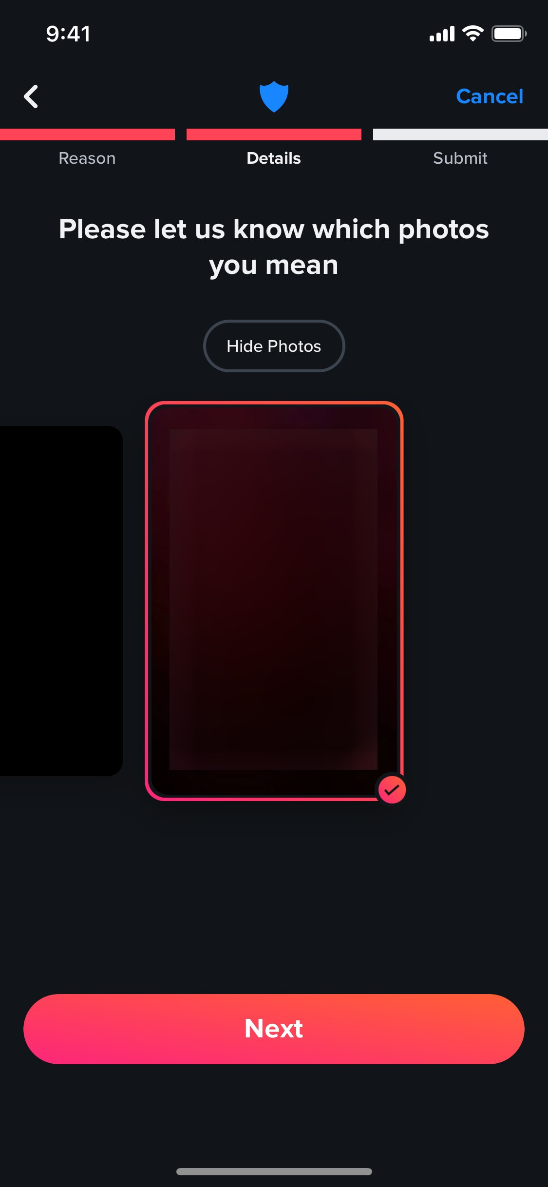 Tinder iOS screen 73