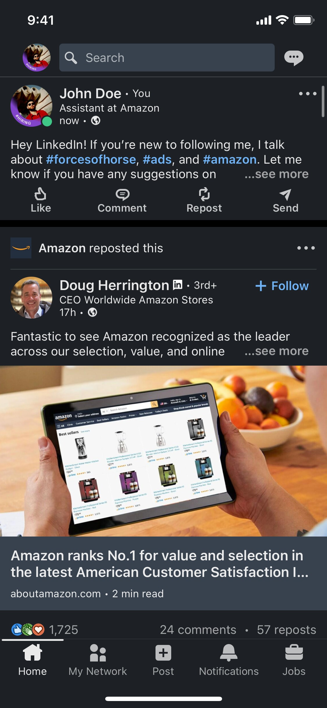 LinkedIn iOS screen 181