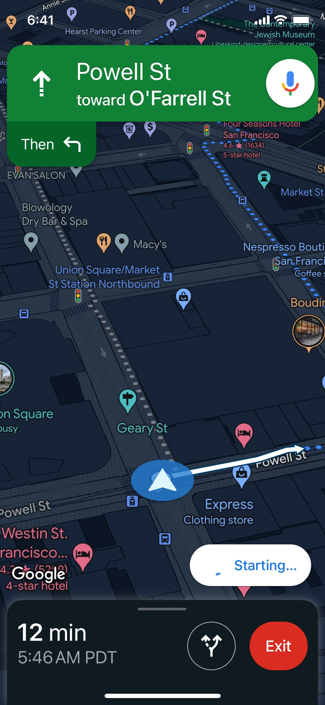 Google Maps iOS screen 482