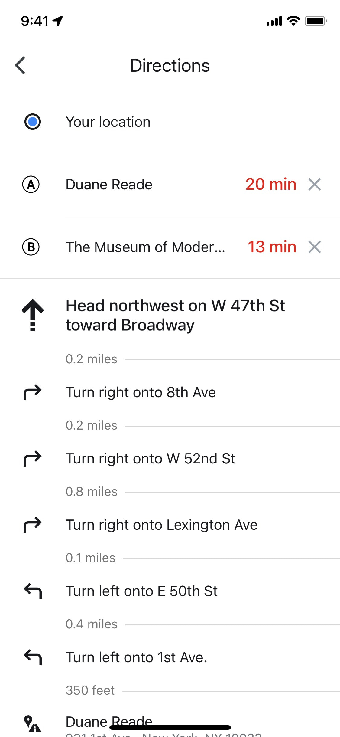 Google Maps iOS screen 503