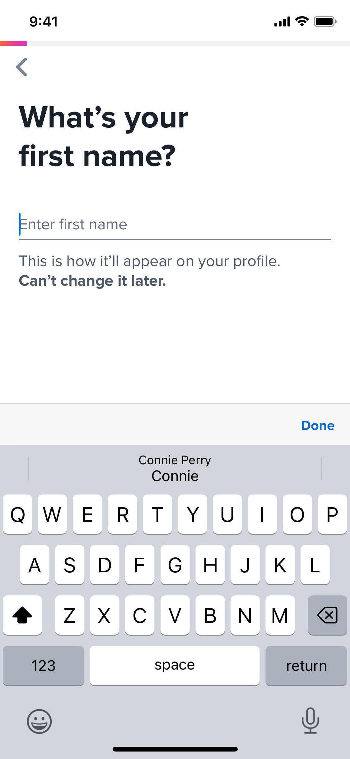 Tinder iOS screen 85