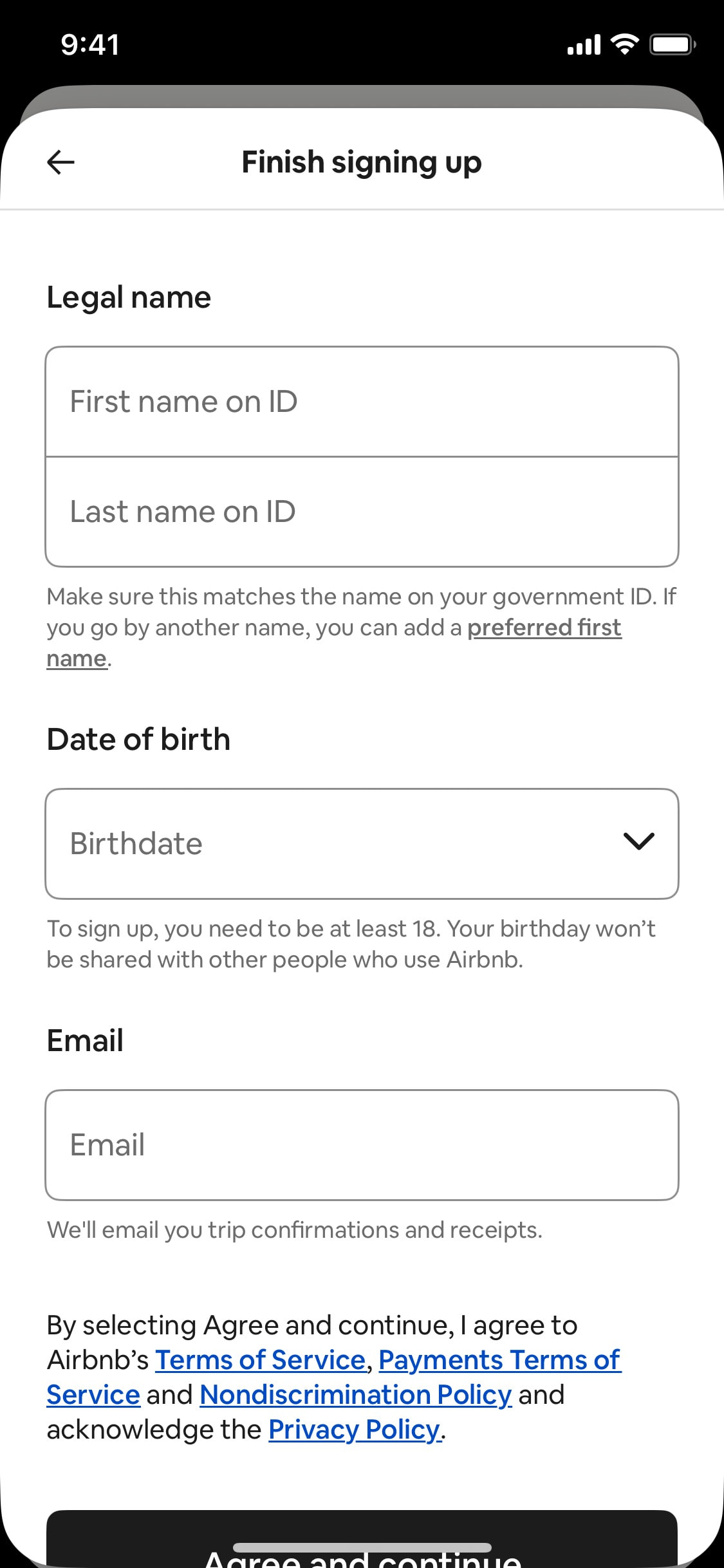 Airbnb iOS screen 444