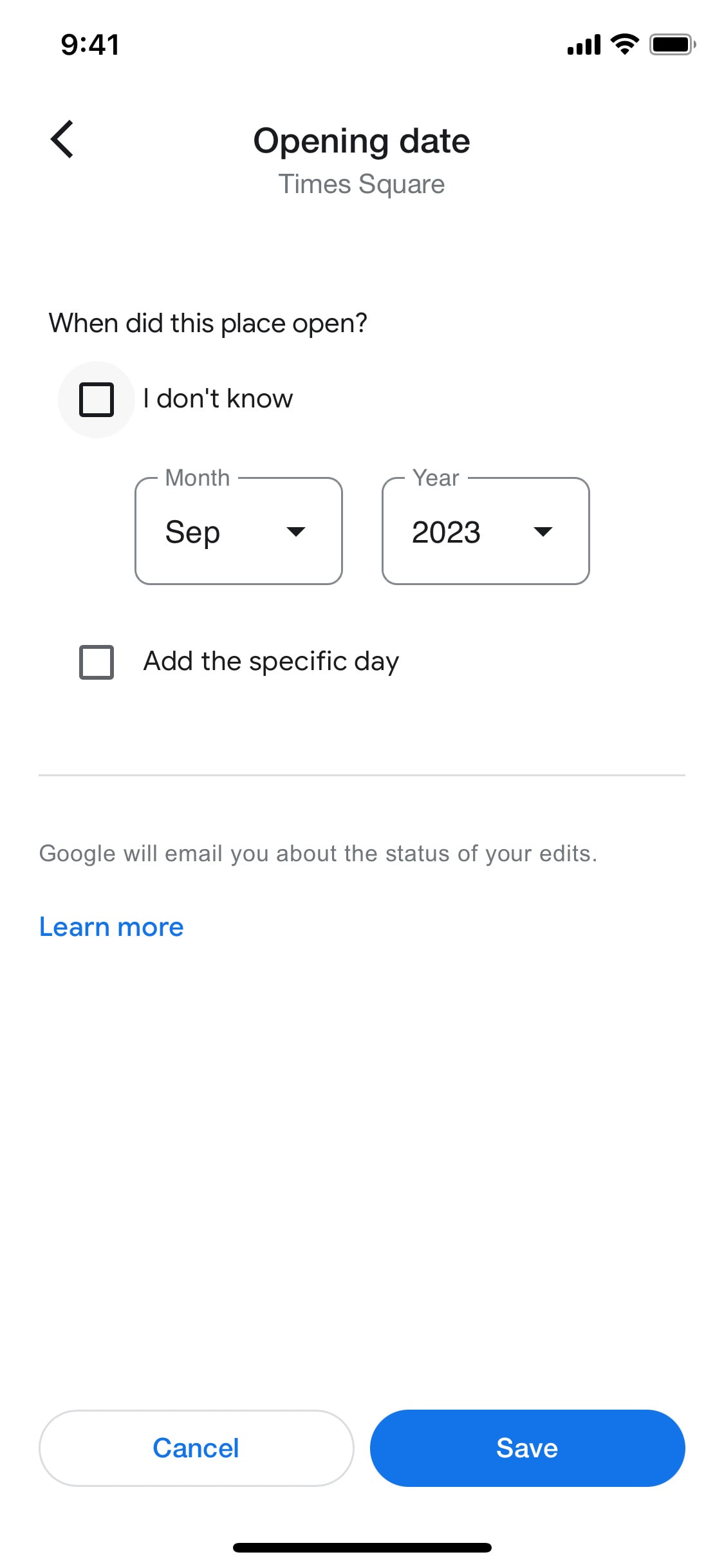 Google Maps iOS screen 486