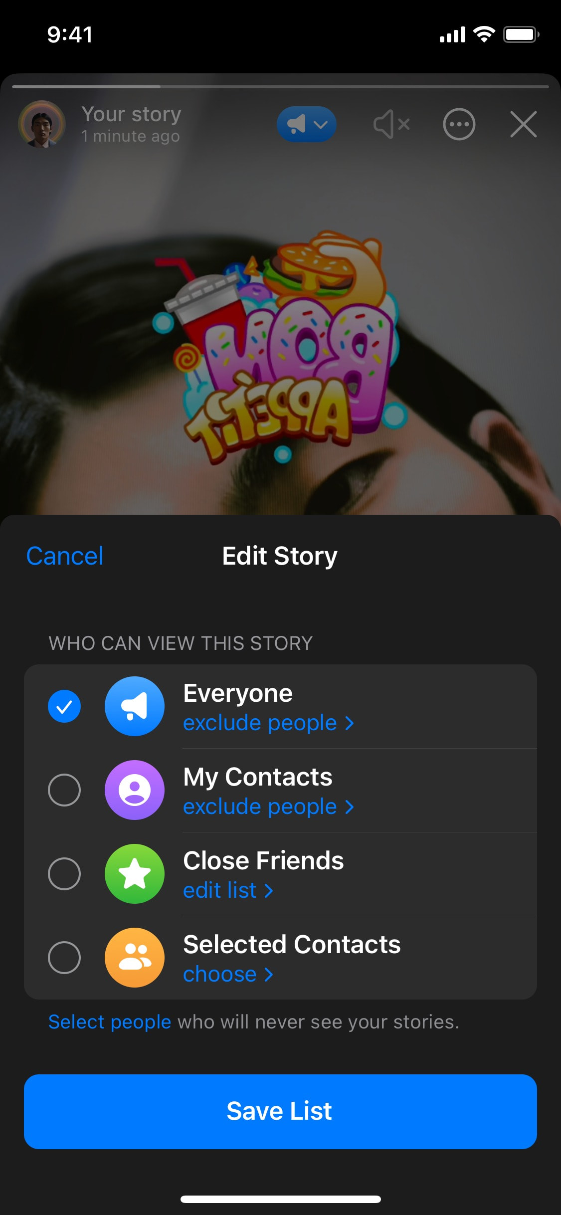 Telegram iOS screen 37