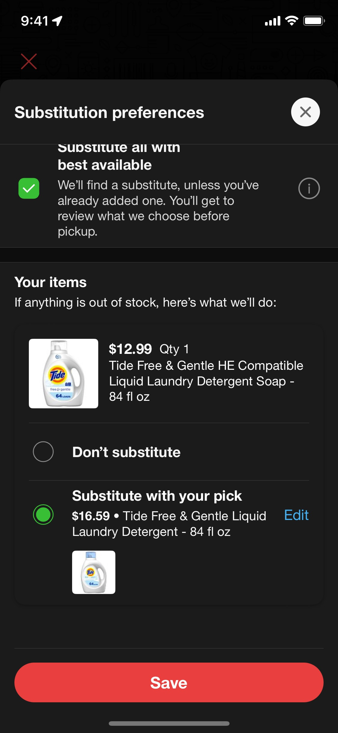 Target iOS screen 755