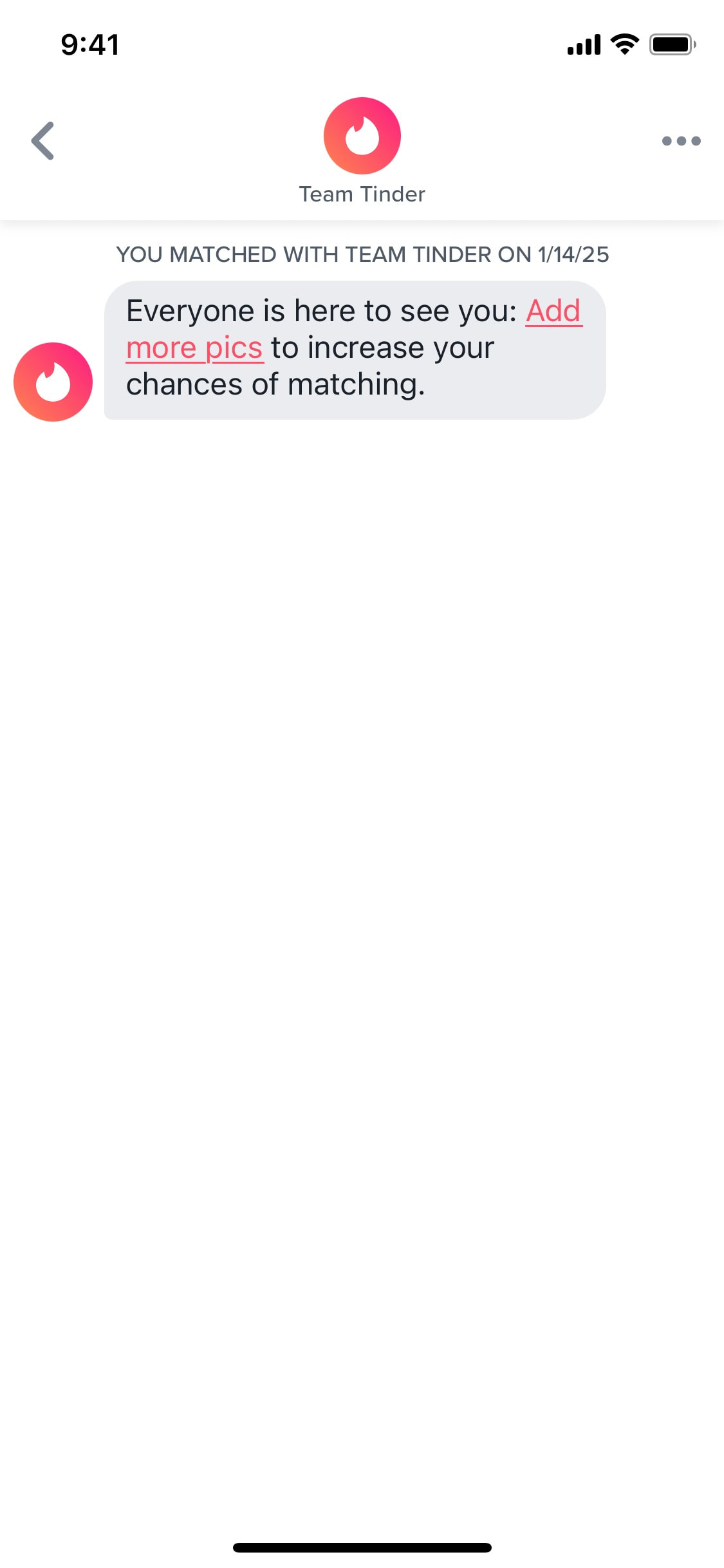 Tinder iOS screen 301