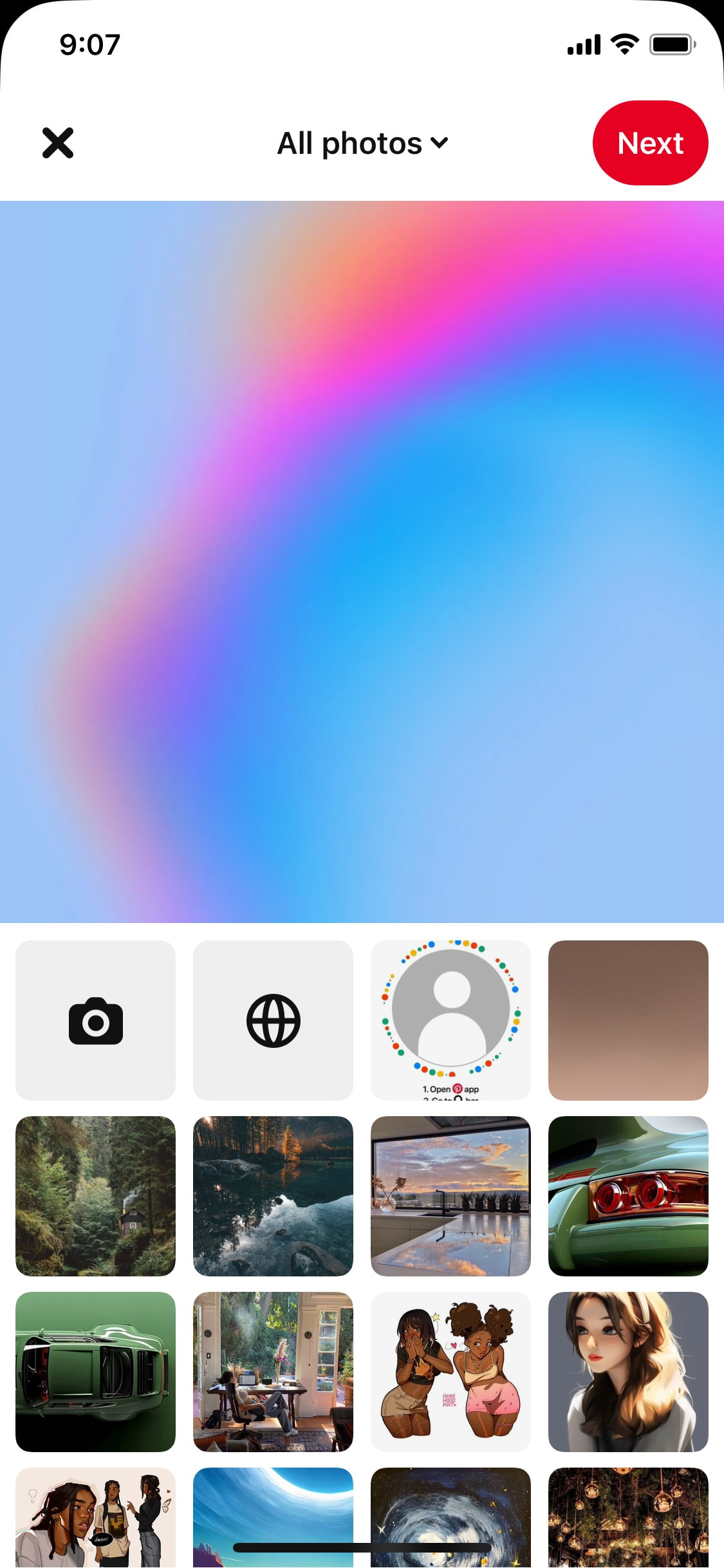 Pinterest iOS screen 415