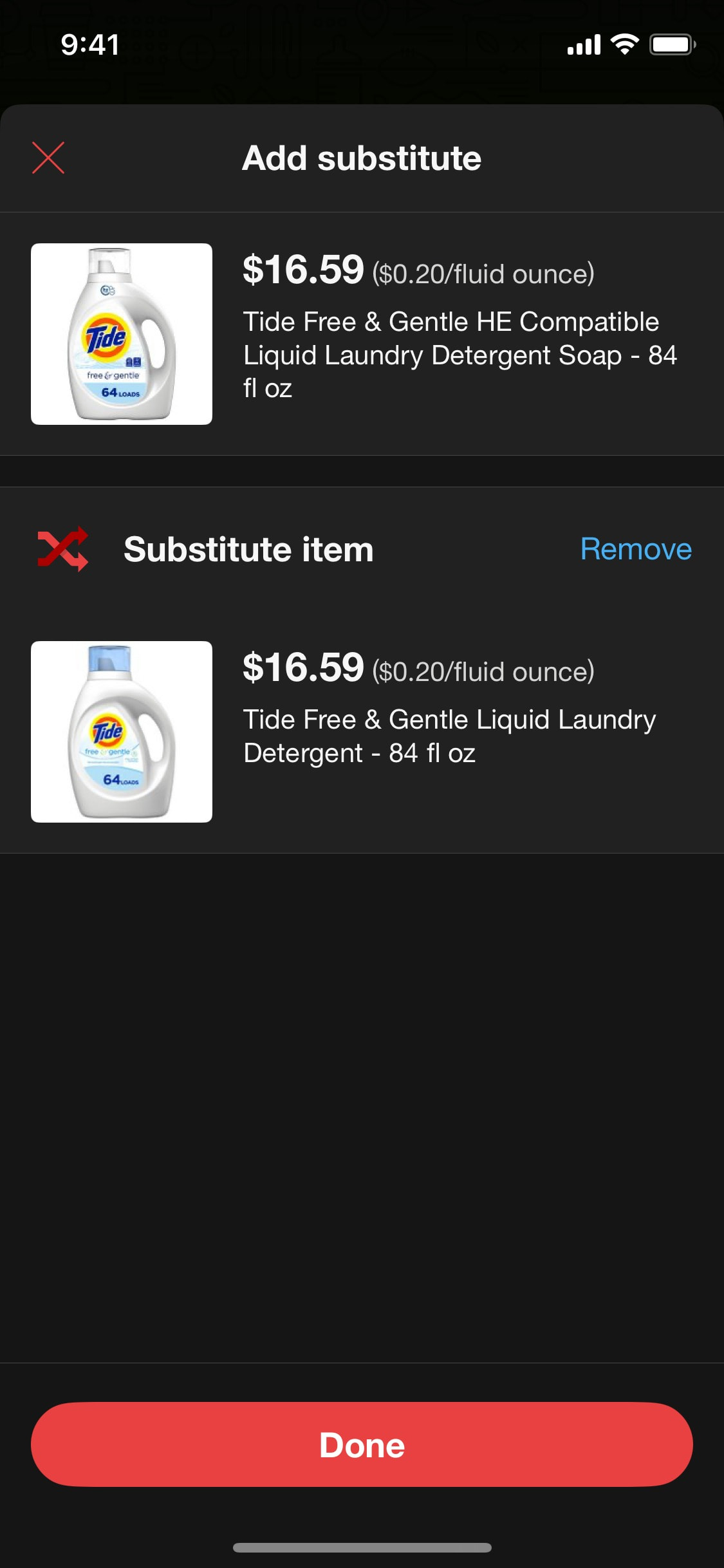 Target iOS screen 390