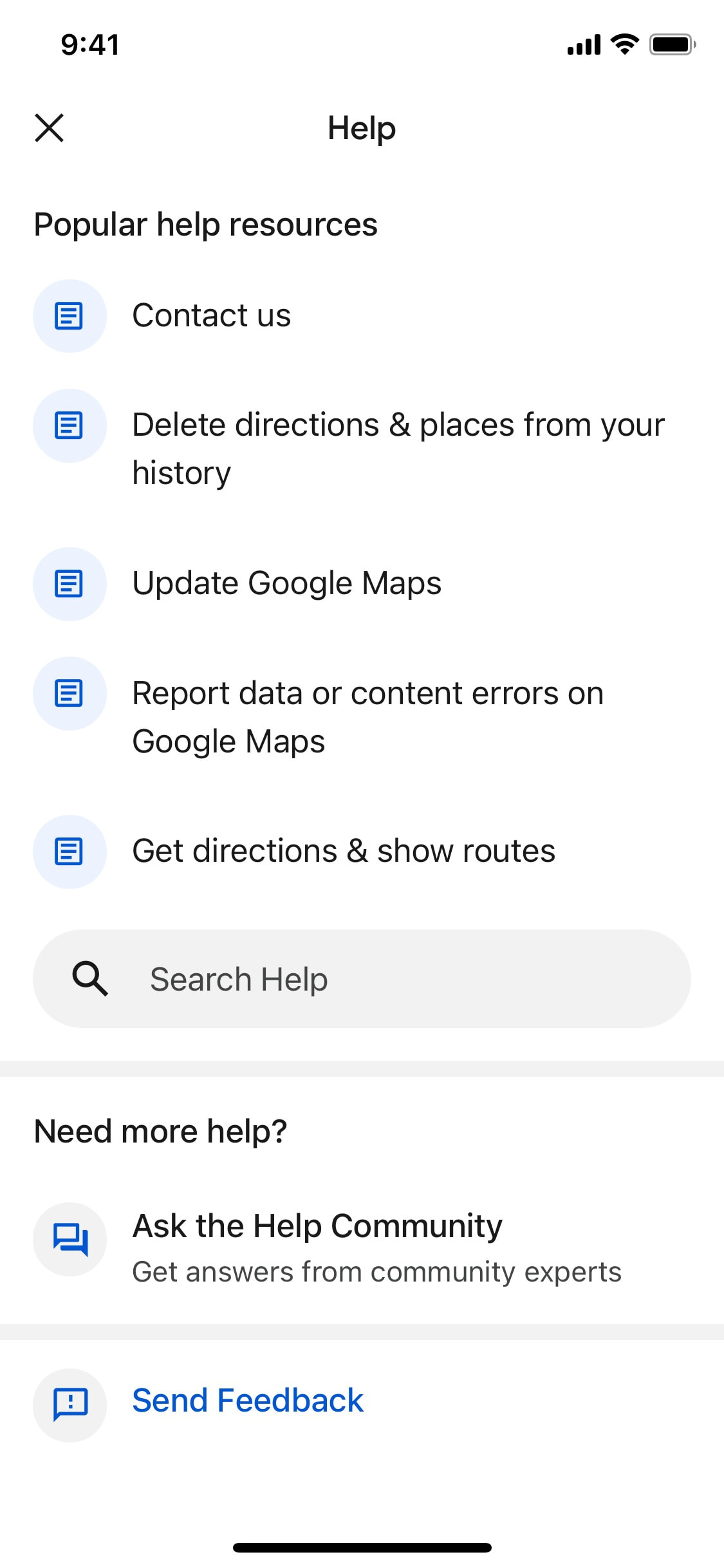 Google Maps iOS screen 82