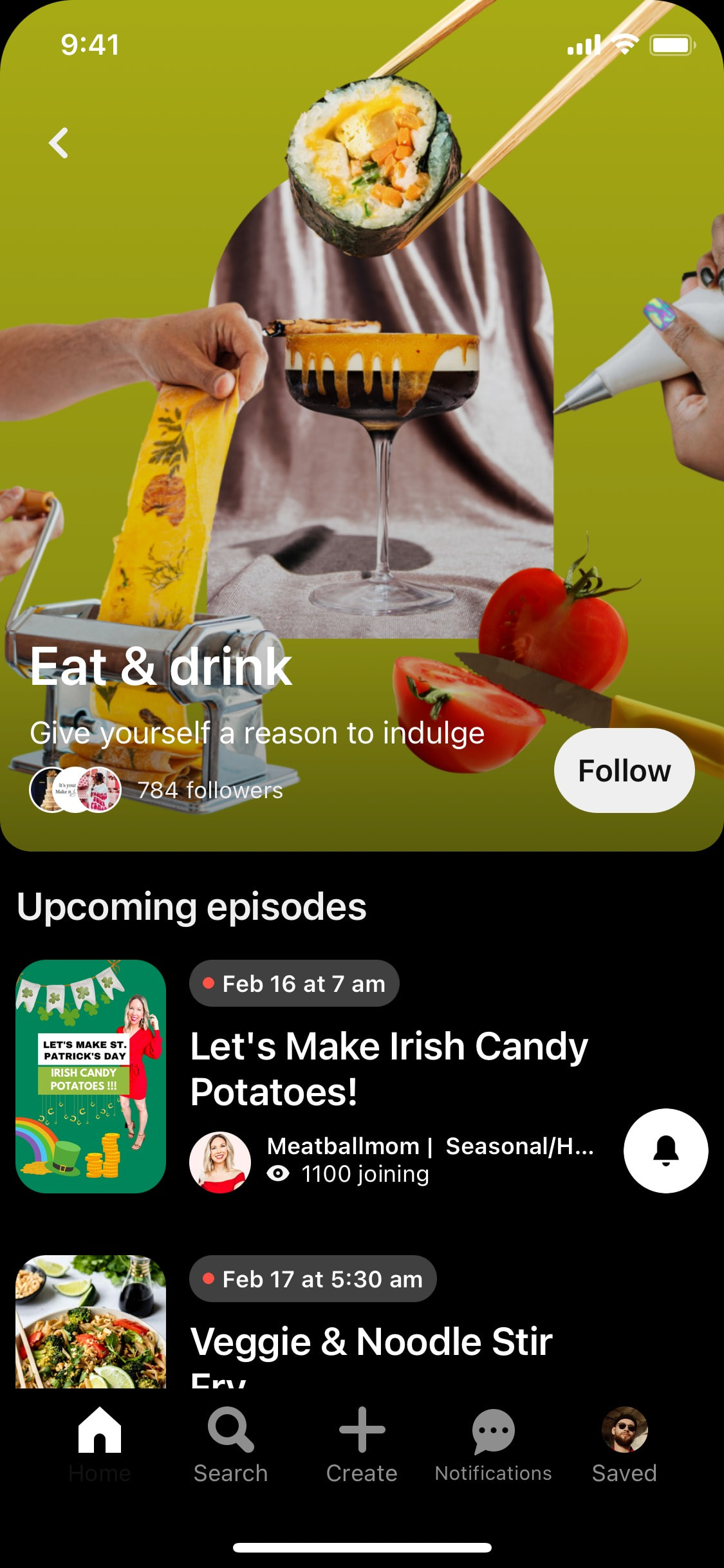 Pinterest iOS screen 457