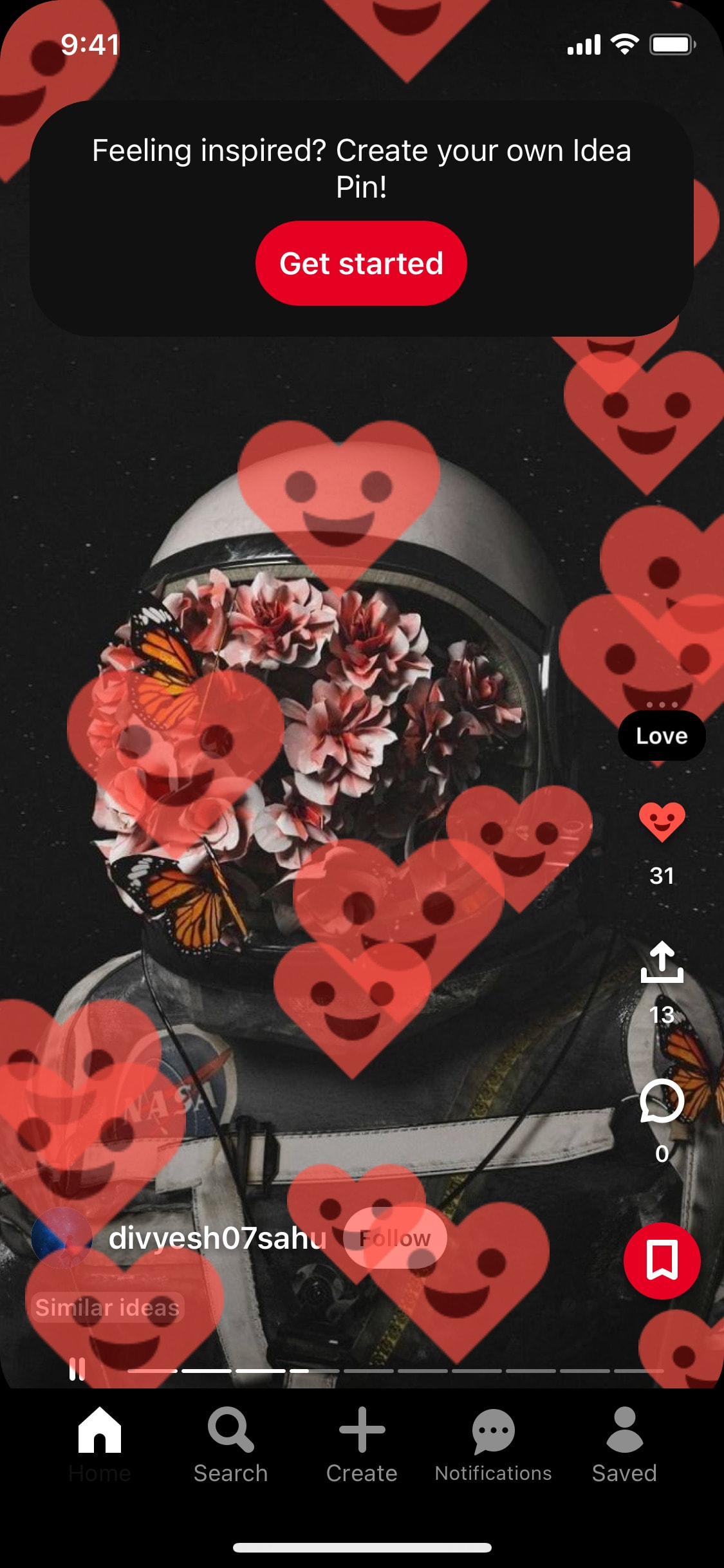 Pinterest iOS screen 108