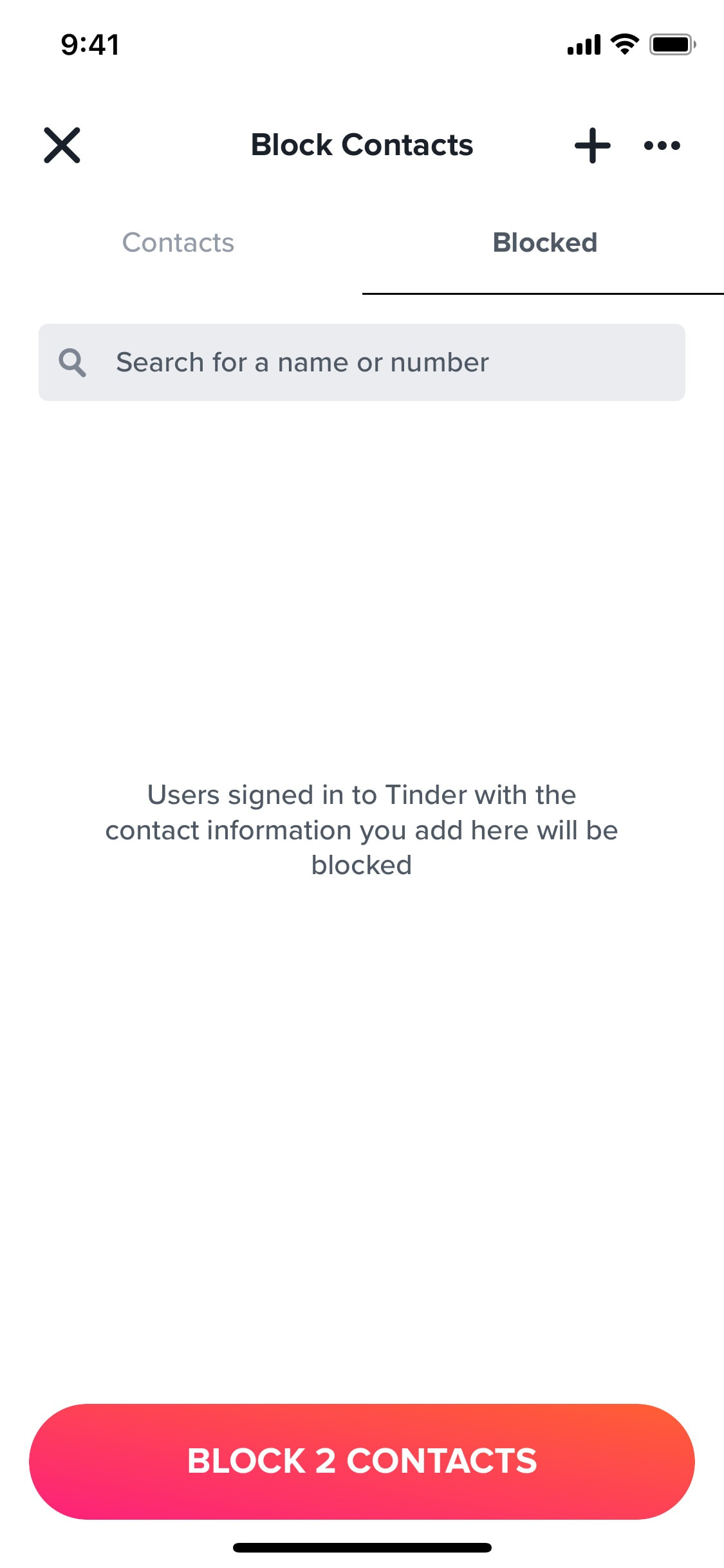 Tinder iOS screen 375