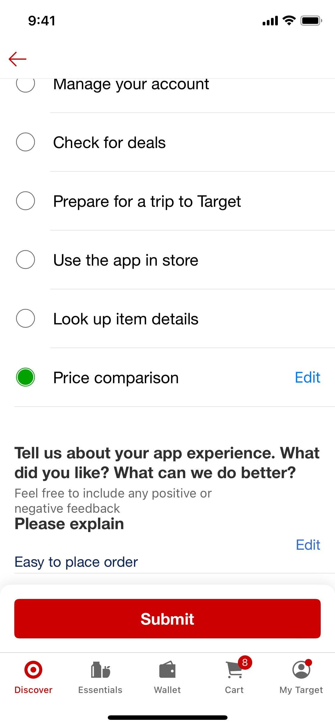 Target iOS screen 28