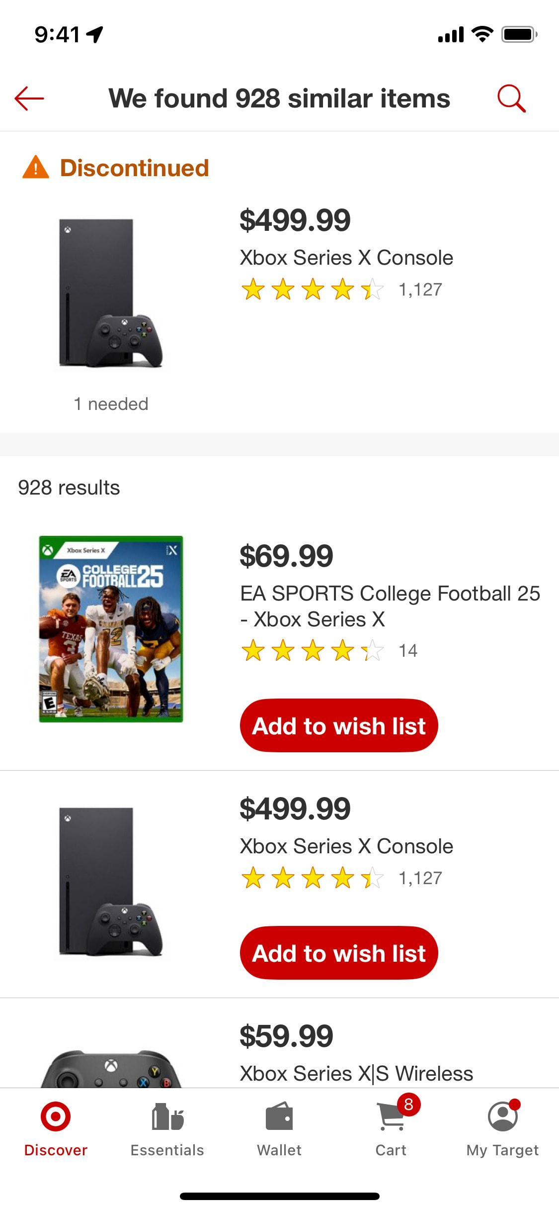 Target iOS screen 109