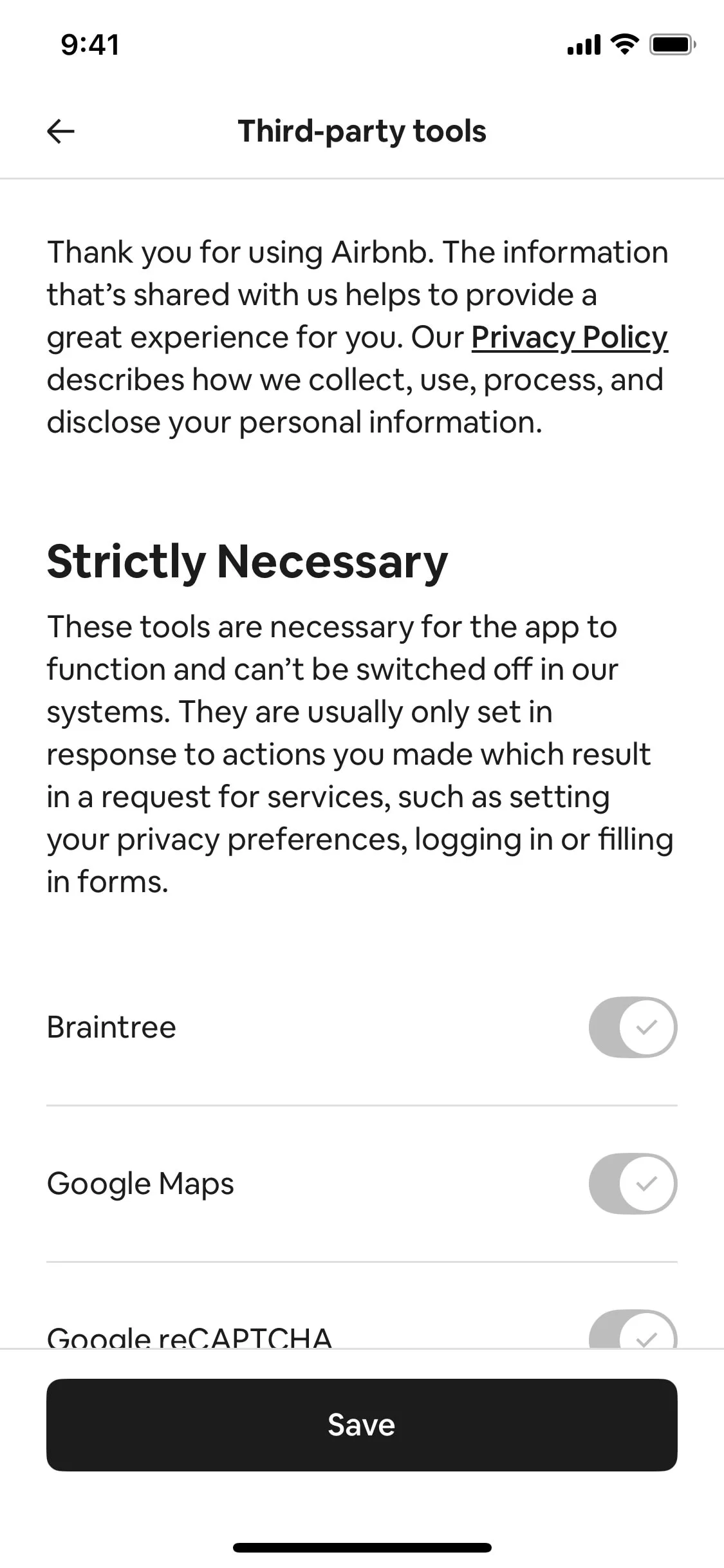 Airbnb iOS screen 2