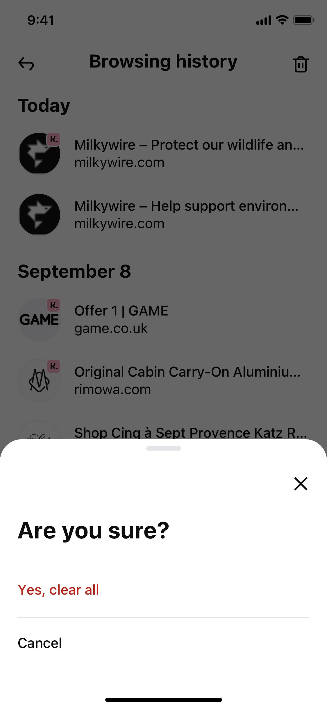 Klarna iOS screen 70