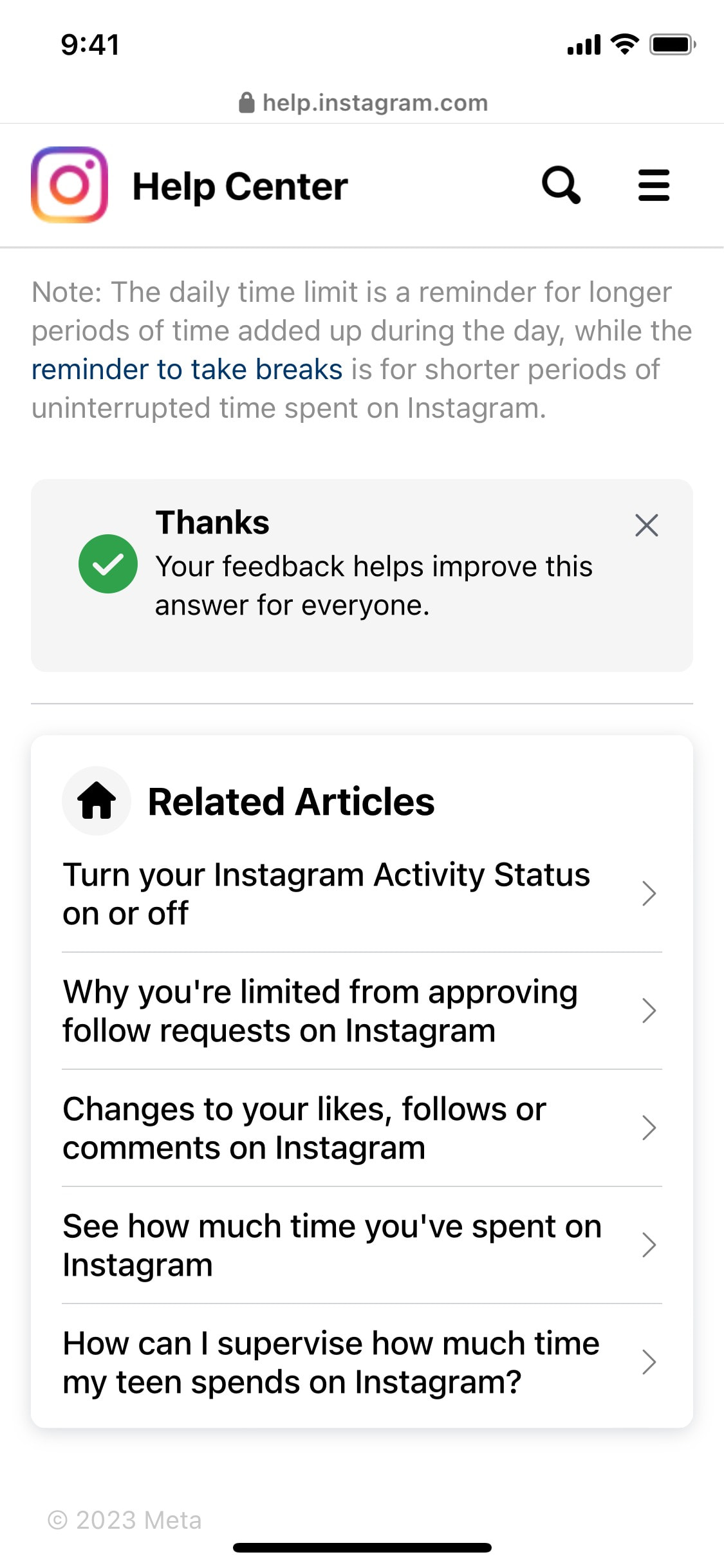 Instagram iOS screen 572