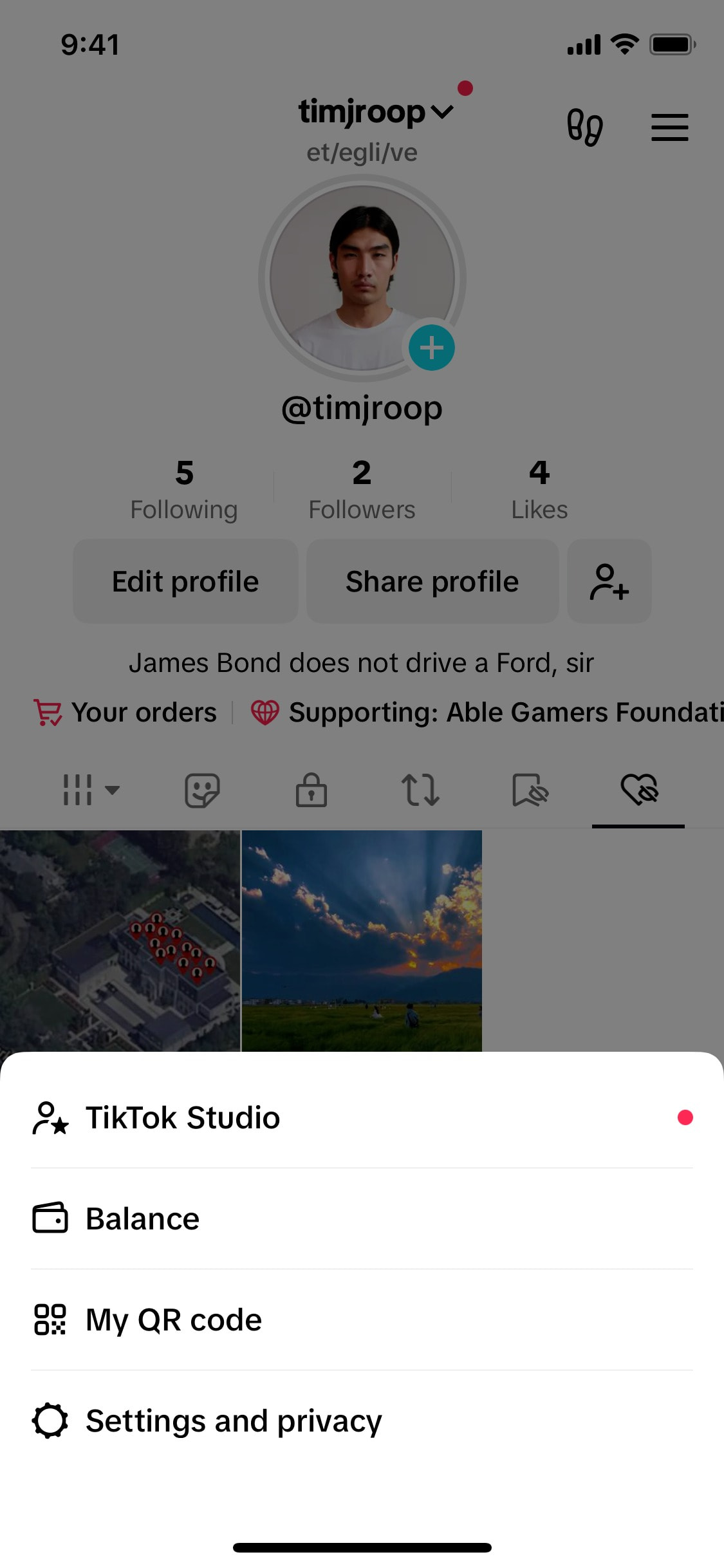 TikTok iOS screen 855