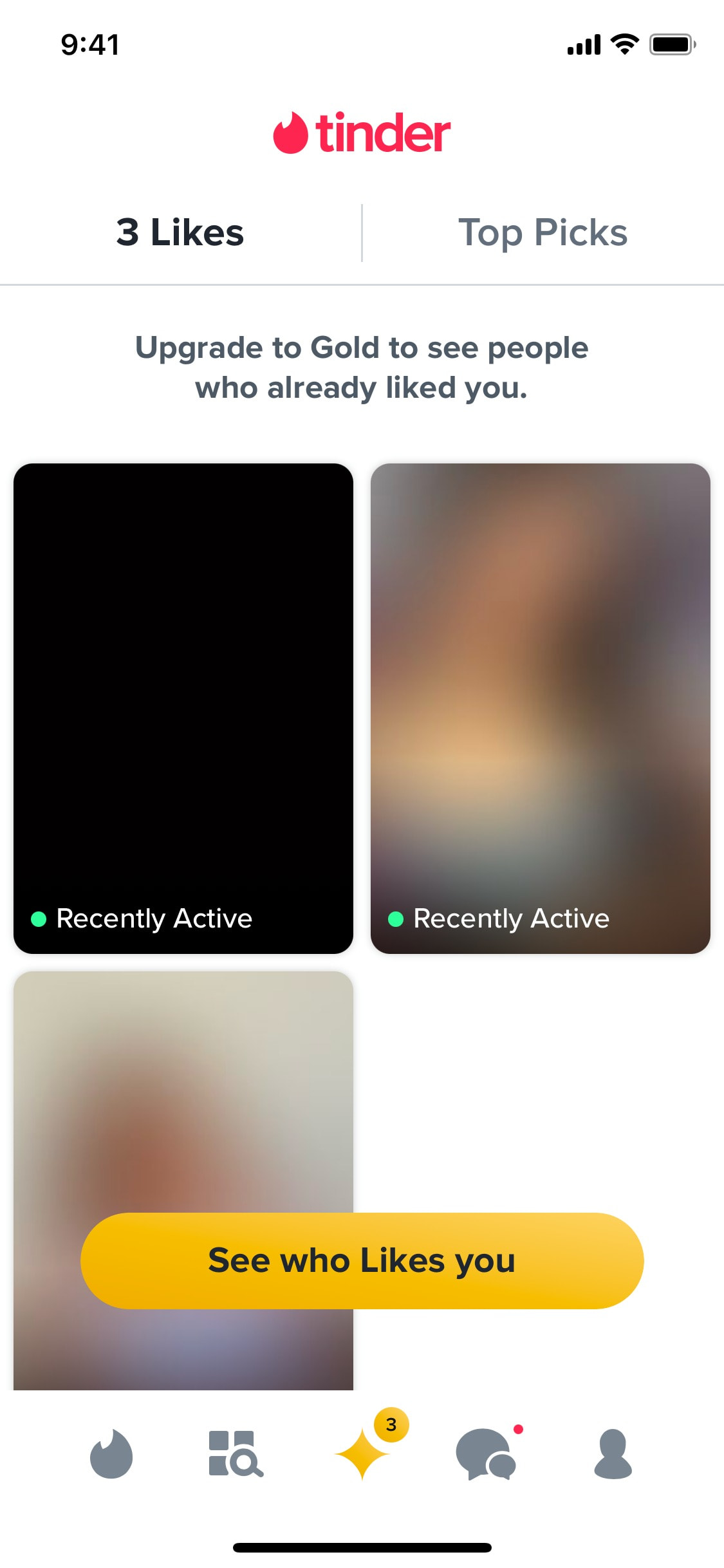 Tinder iOS screen 345