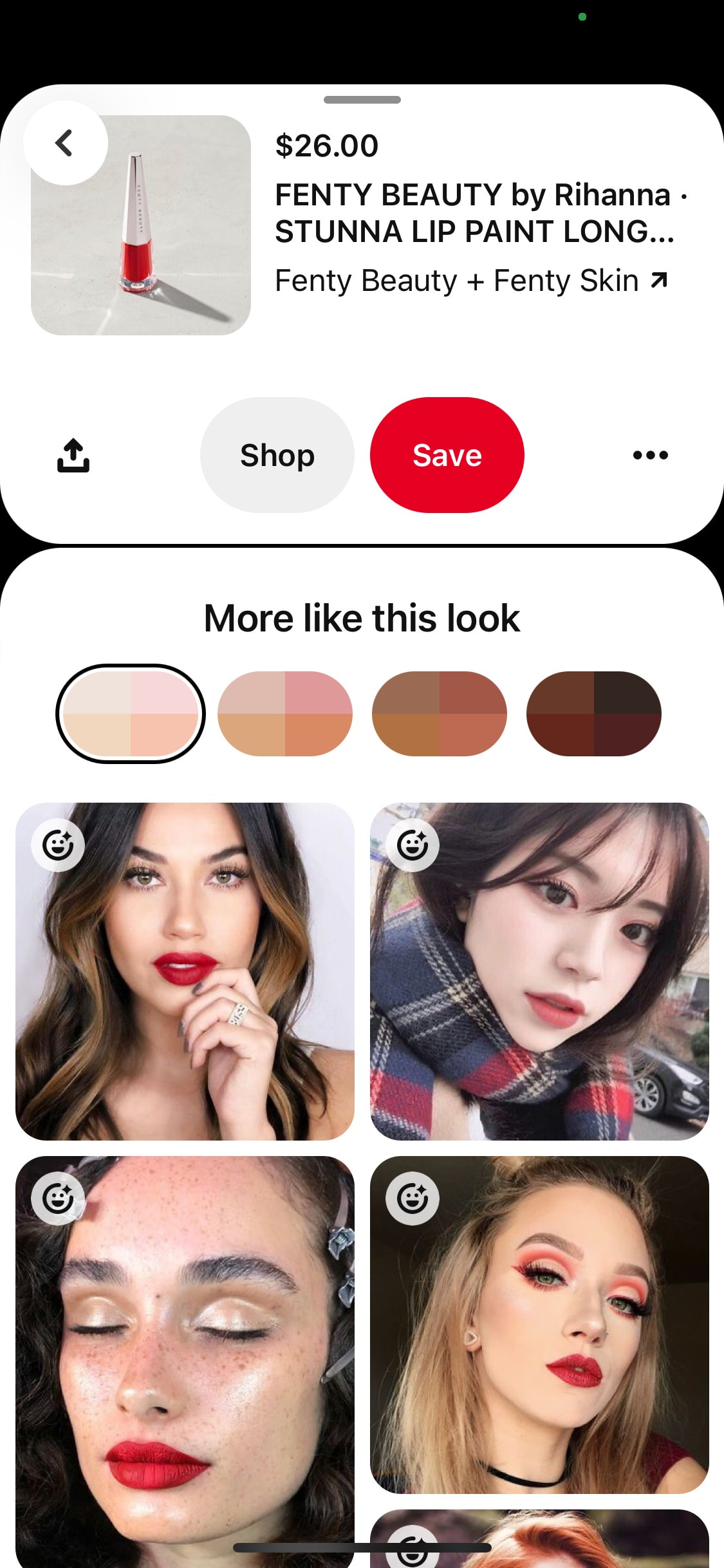 Pinterest iOS screen 375