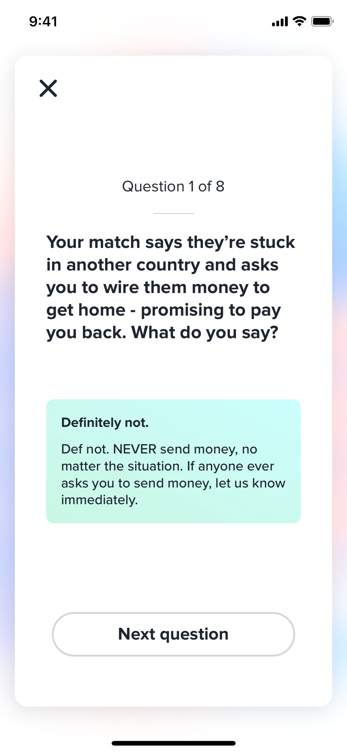 Tinder iOS screen 216