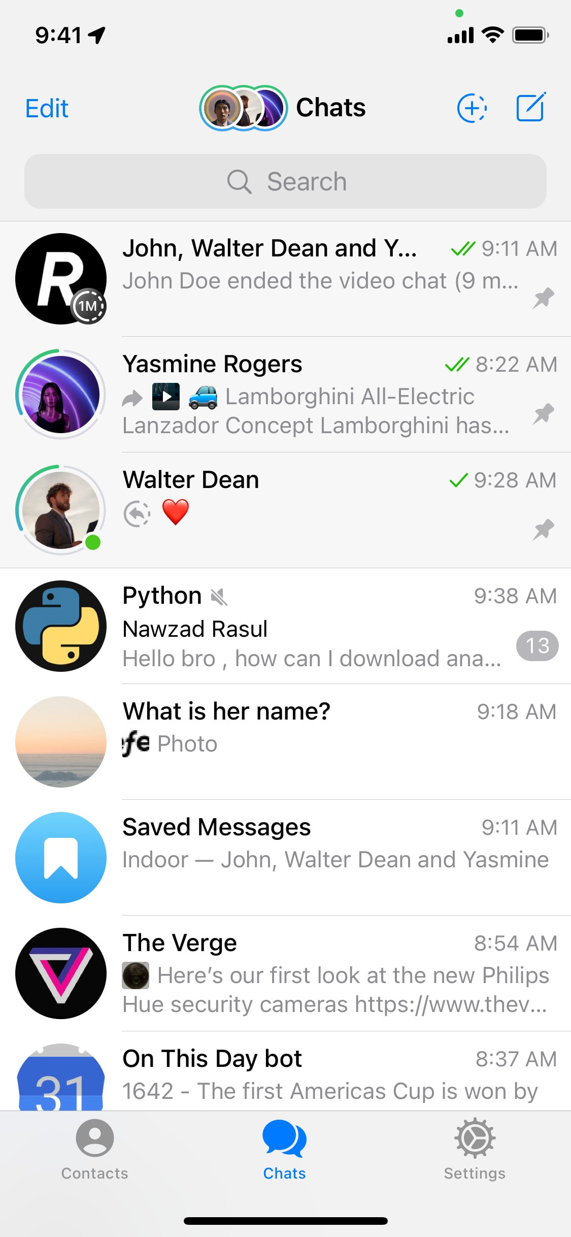 Telegram iOS screen 385