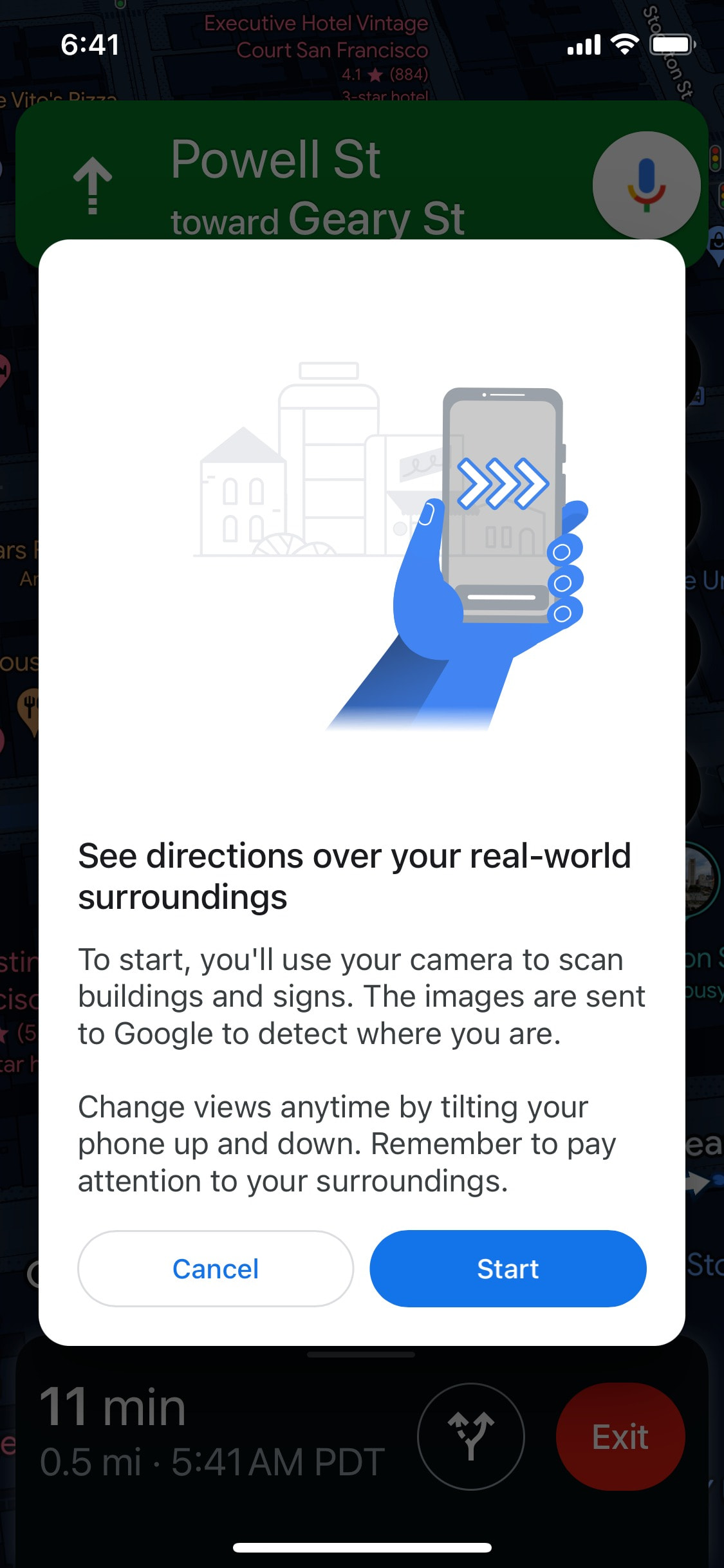 Google Maps iOS screen 248