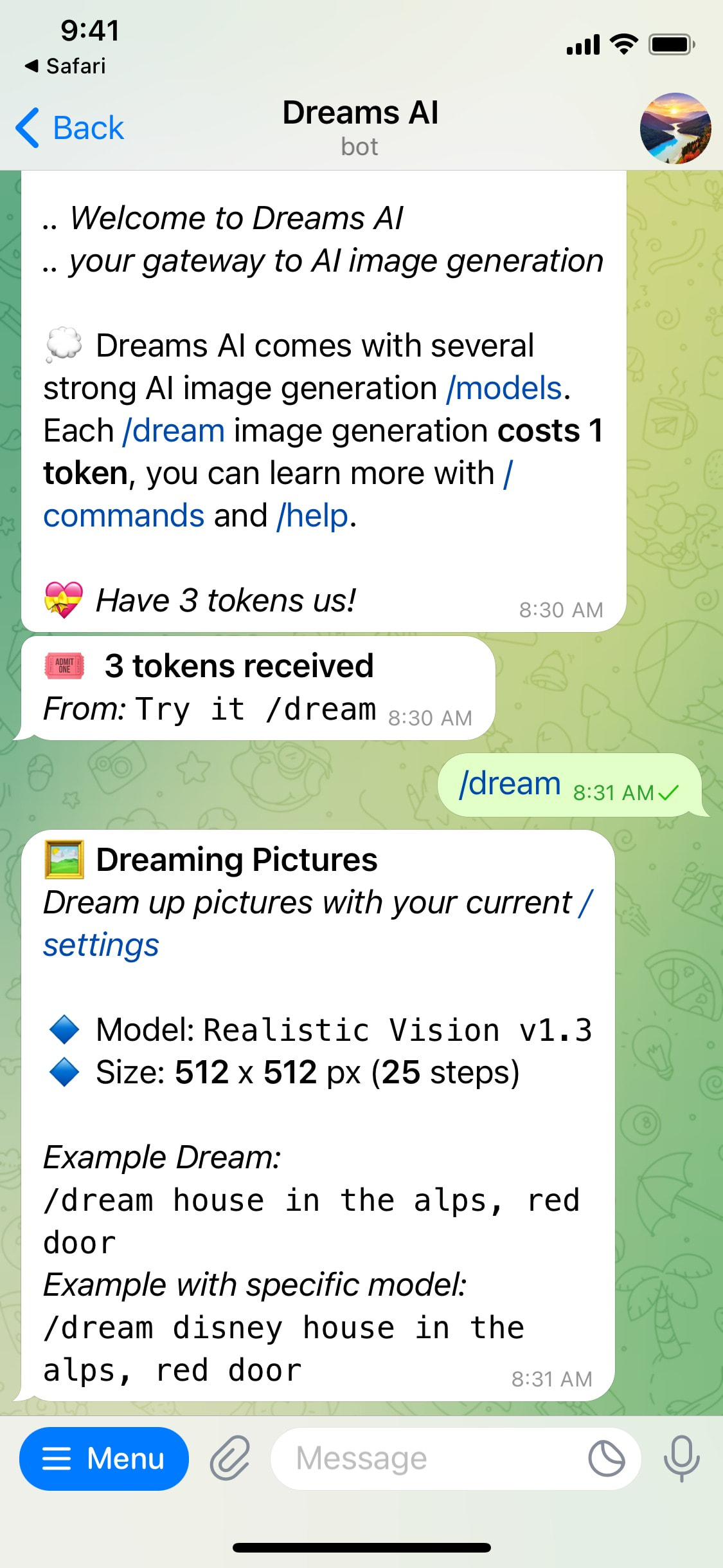 Telegram iOS screen 822