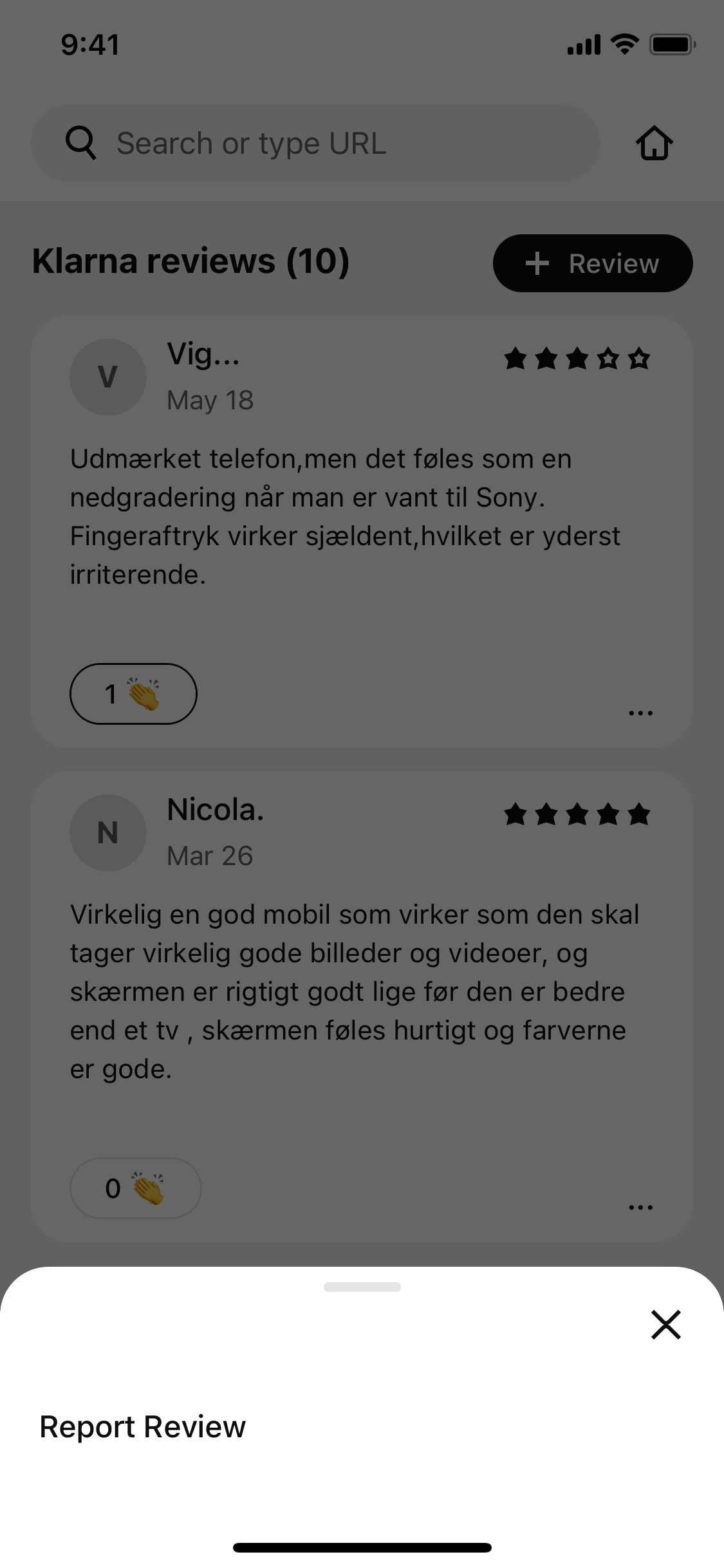 Klarna iOS screen 355