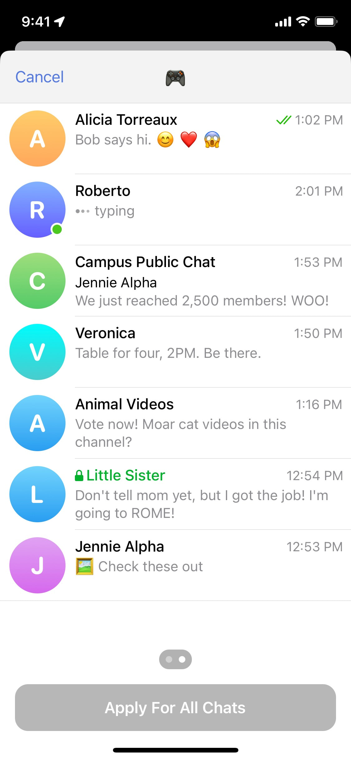 Telegram iOS screen 226
