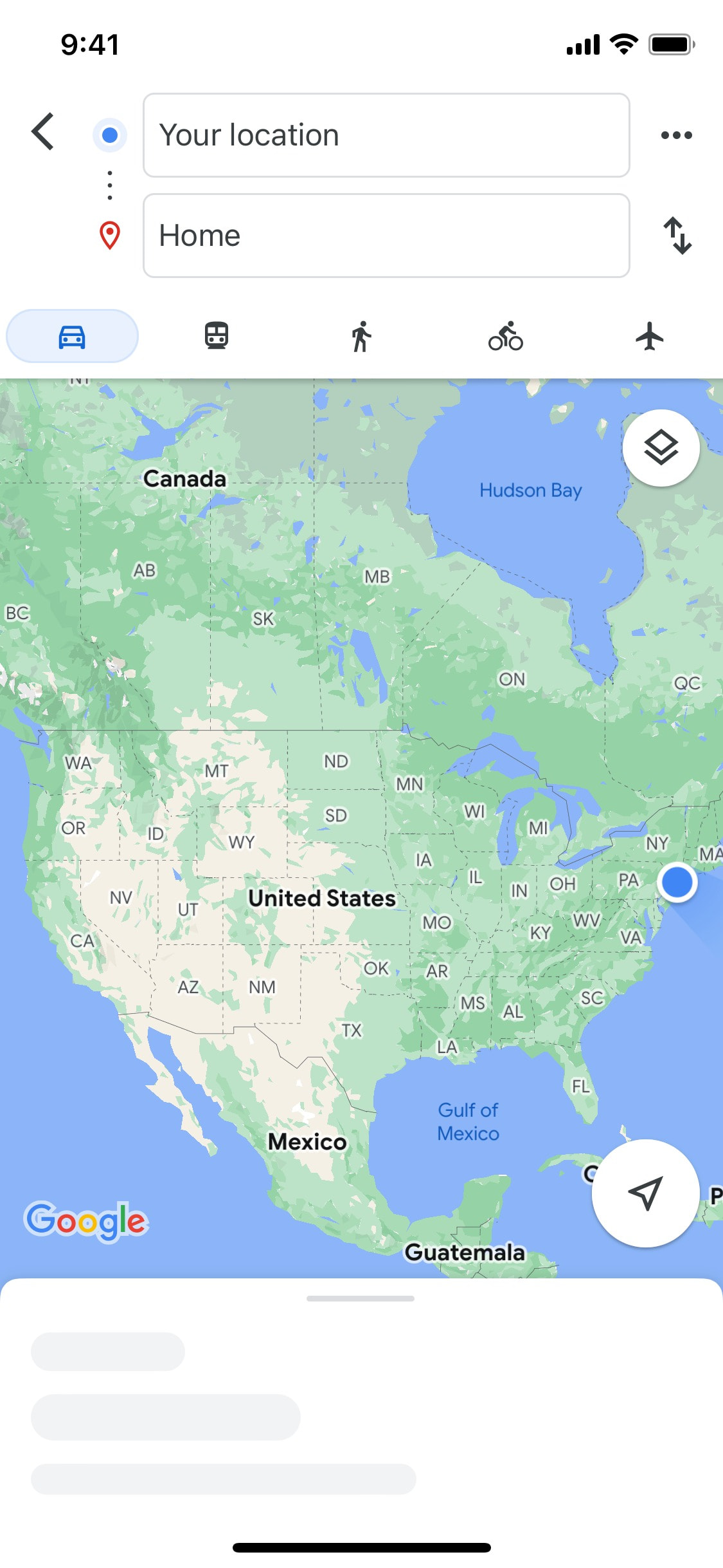 Google Maps iOS screen 128
