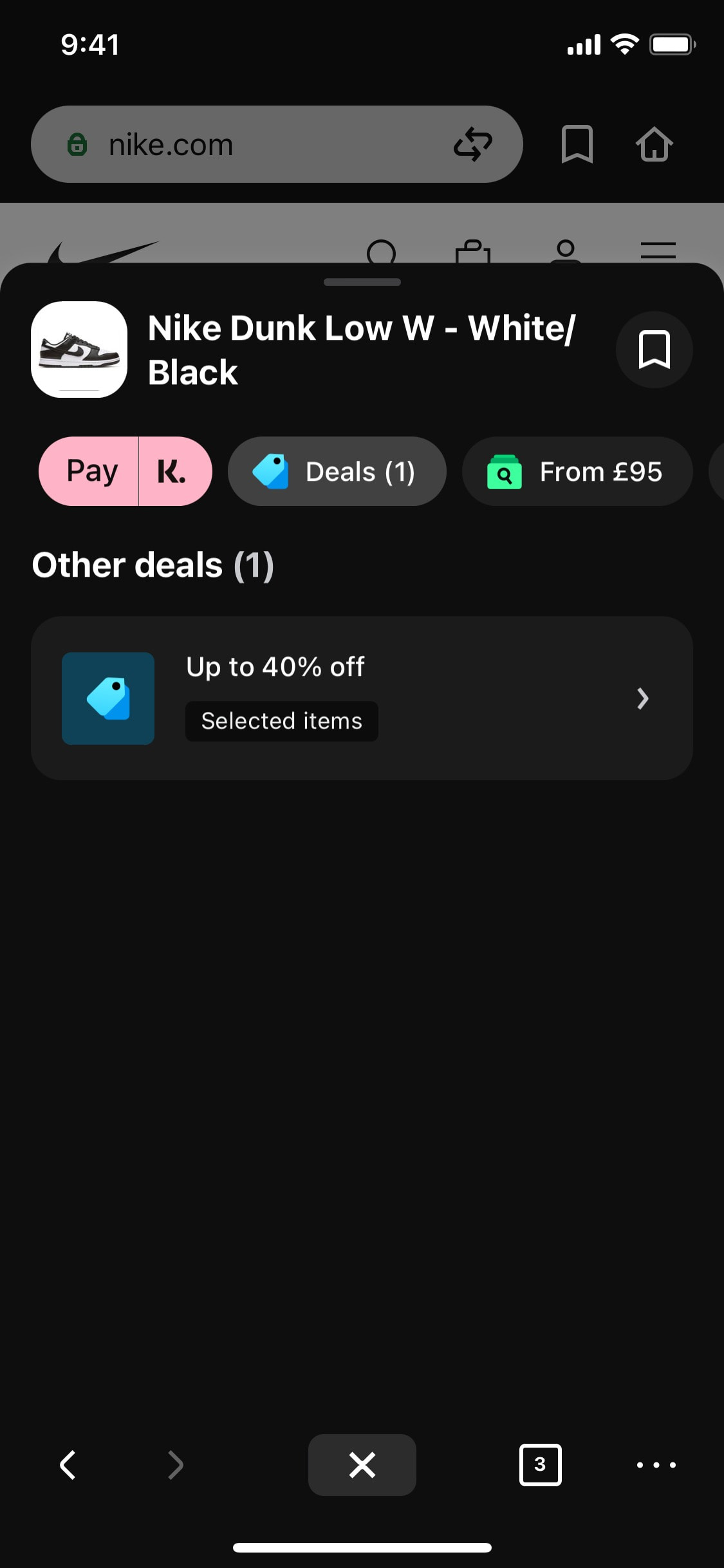 Klarna iOS screen 481