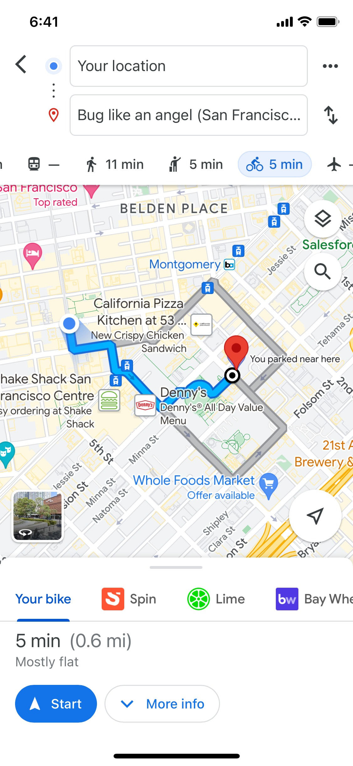 Google Maps iOS screen 293