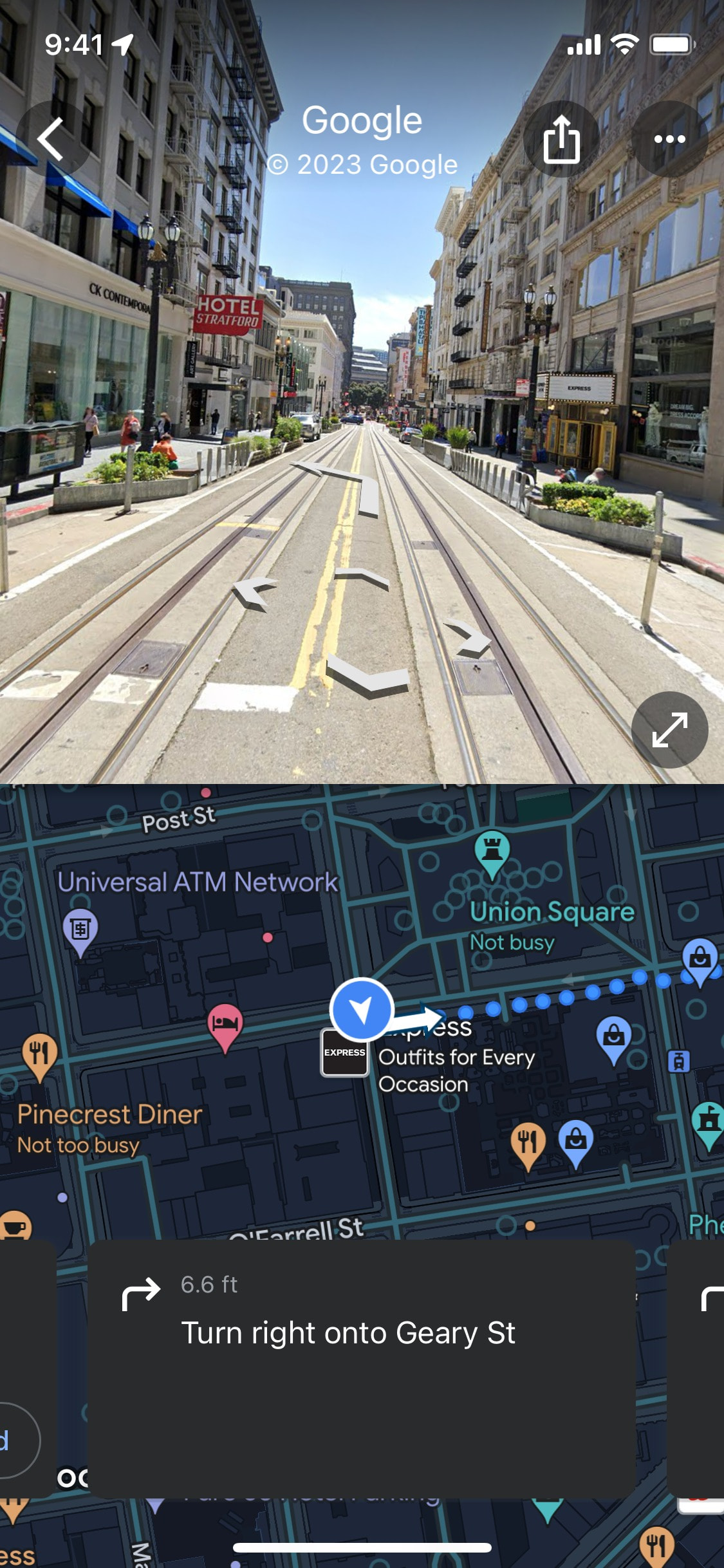 Google Maps iOS screen 399