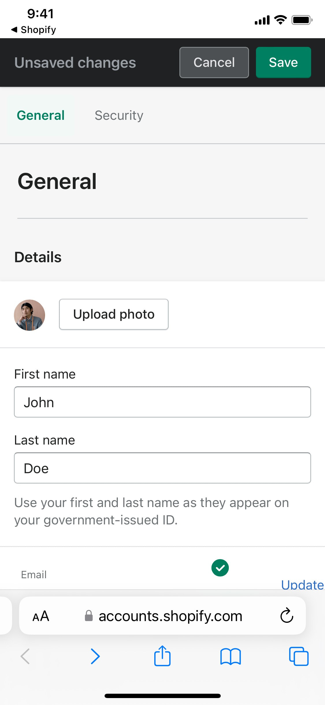 Shopify iOS screen 58