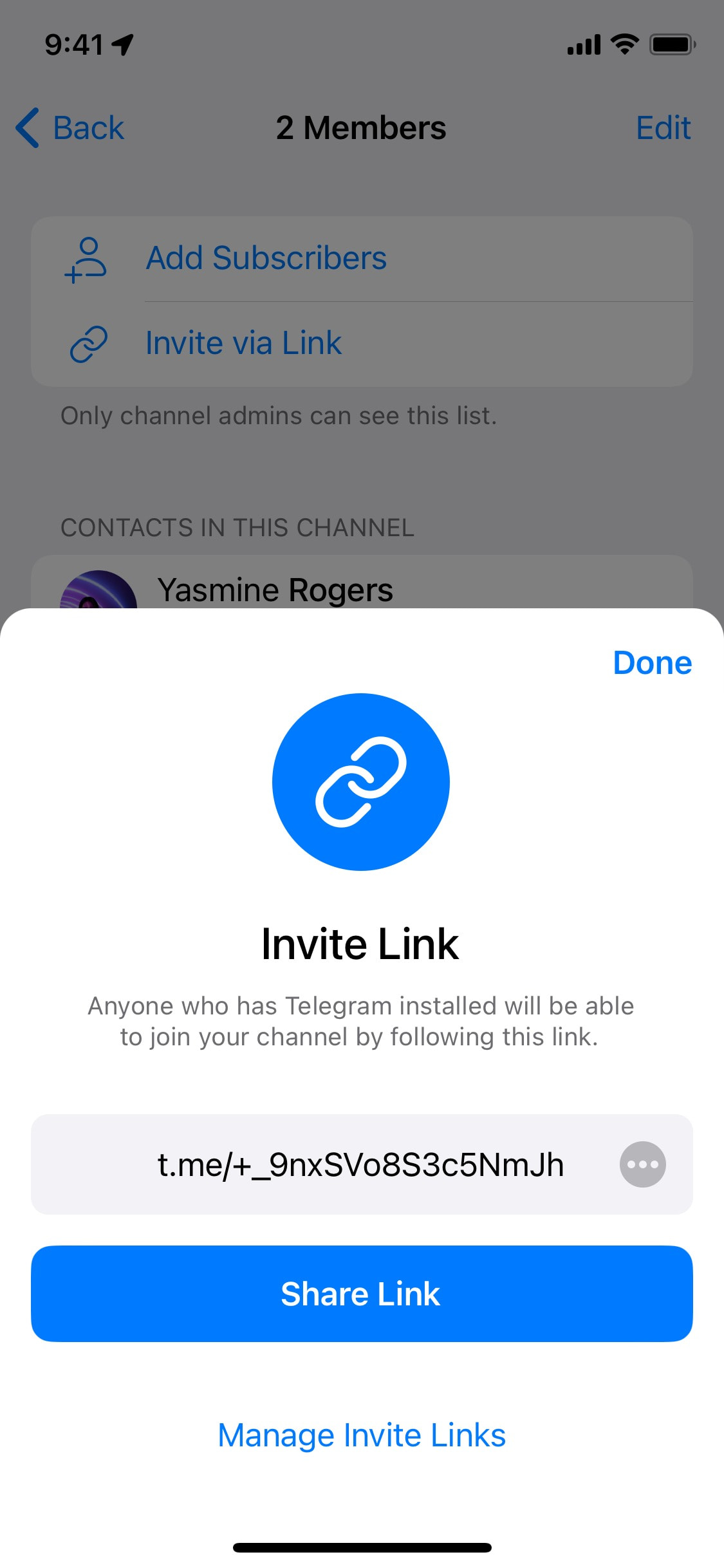 Telegram iOS screen 361