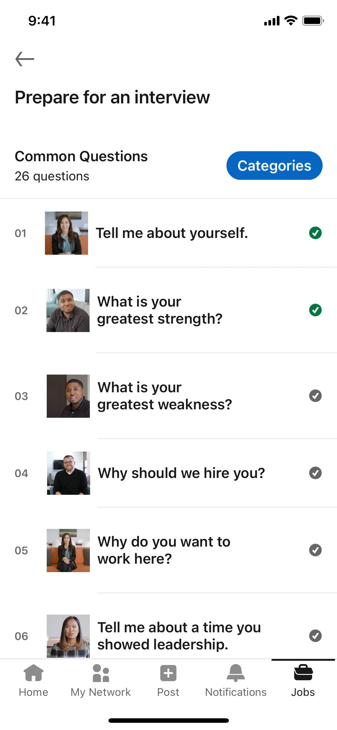 LinkedIn iOS screen 106